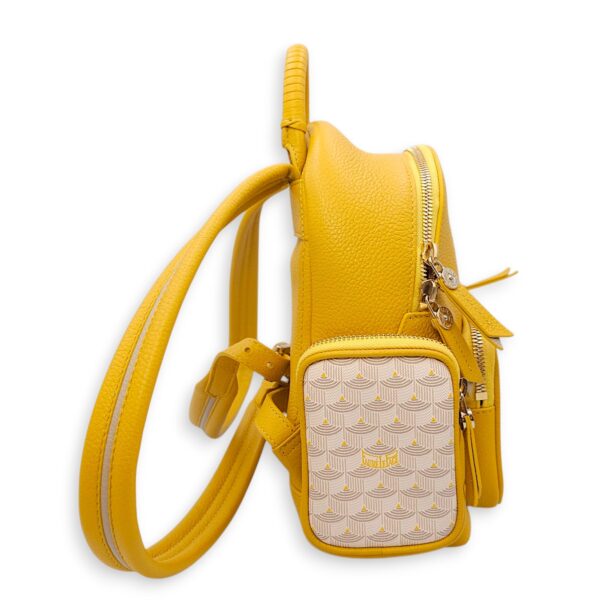 Monogram Back Up 21 Yellow Backpack in Calfskin, Gold hardware - Image 9