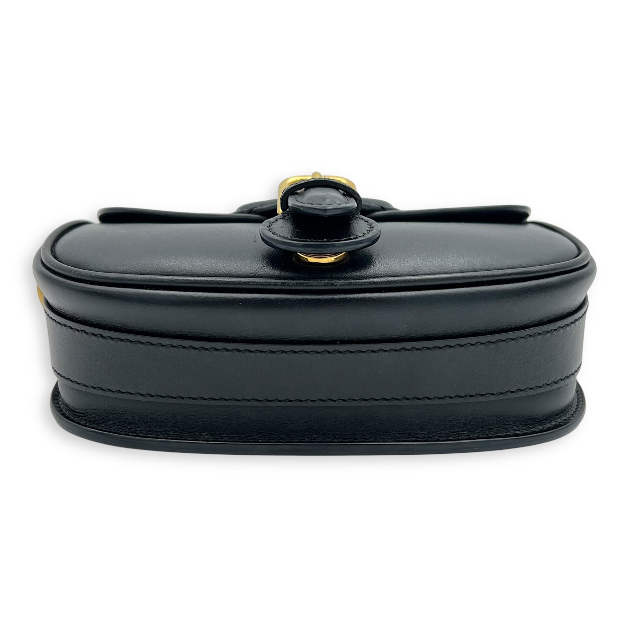 Bobby Shoulder Bag Small Black in Calfskin, Gold hardware - Image 6