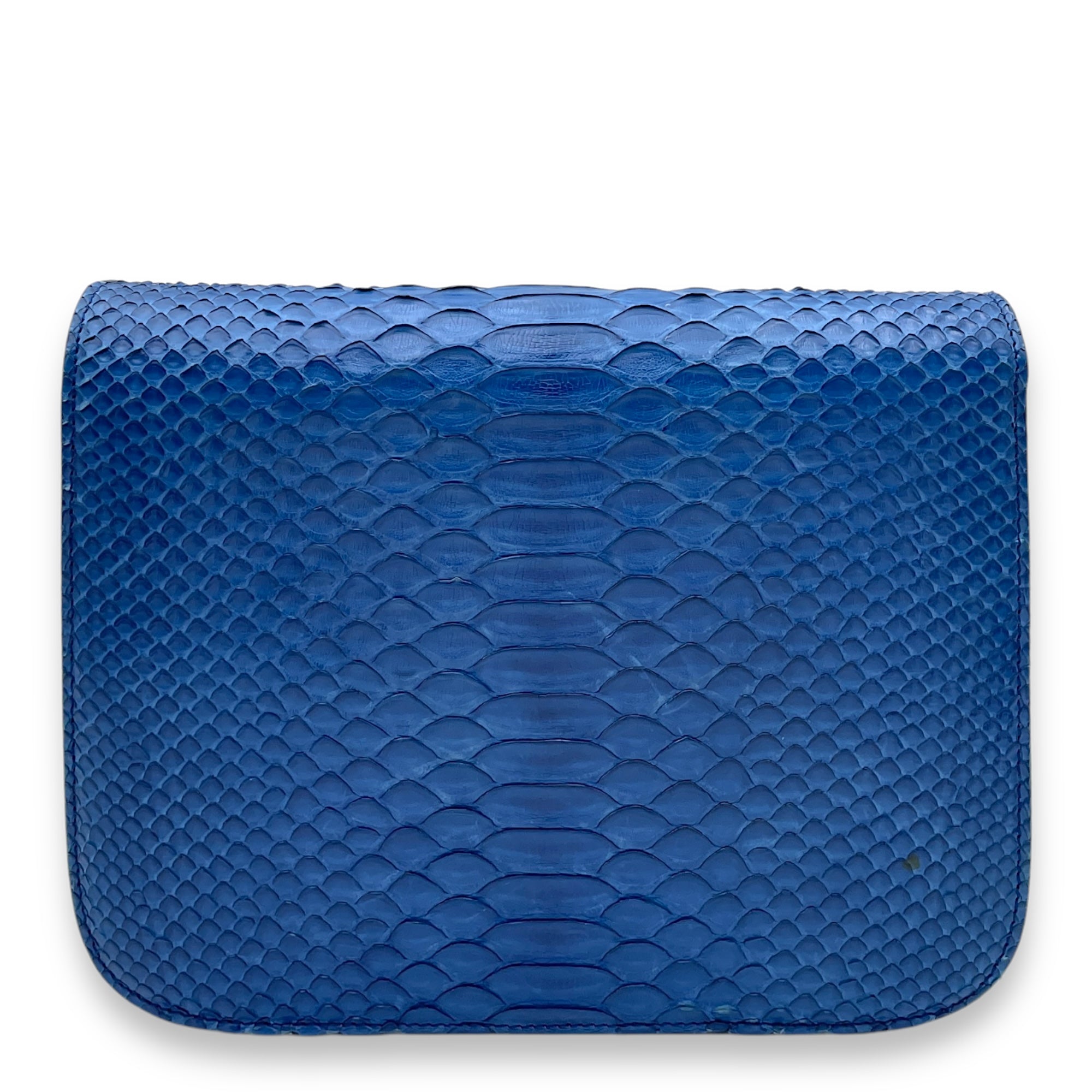 Box Medium Cobalt Shoulder Bag in Python Leather, Gold hardware - Image 3