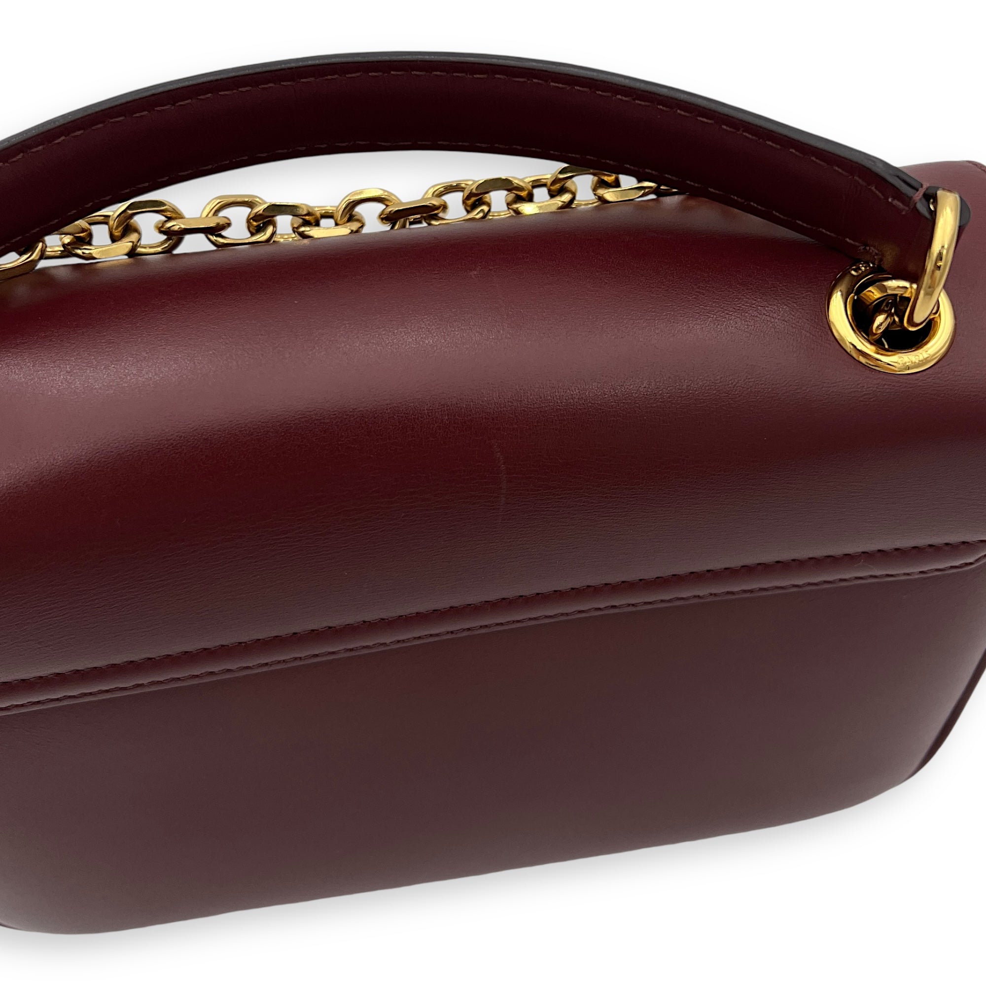 C Red Shoulder Bag in Calfskin, Gold hardware - Image 9