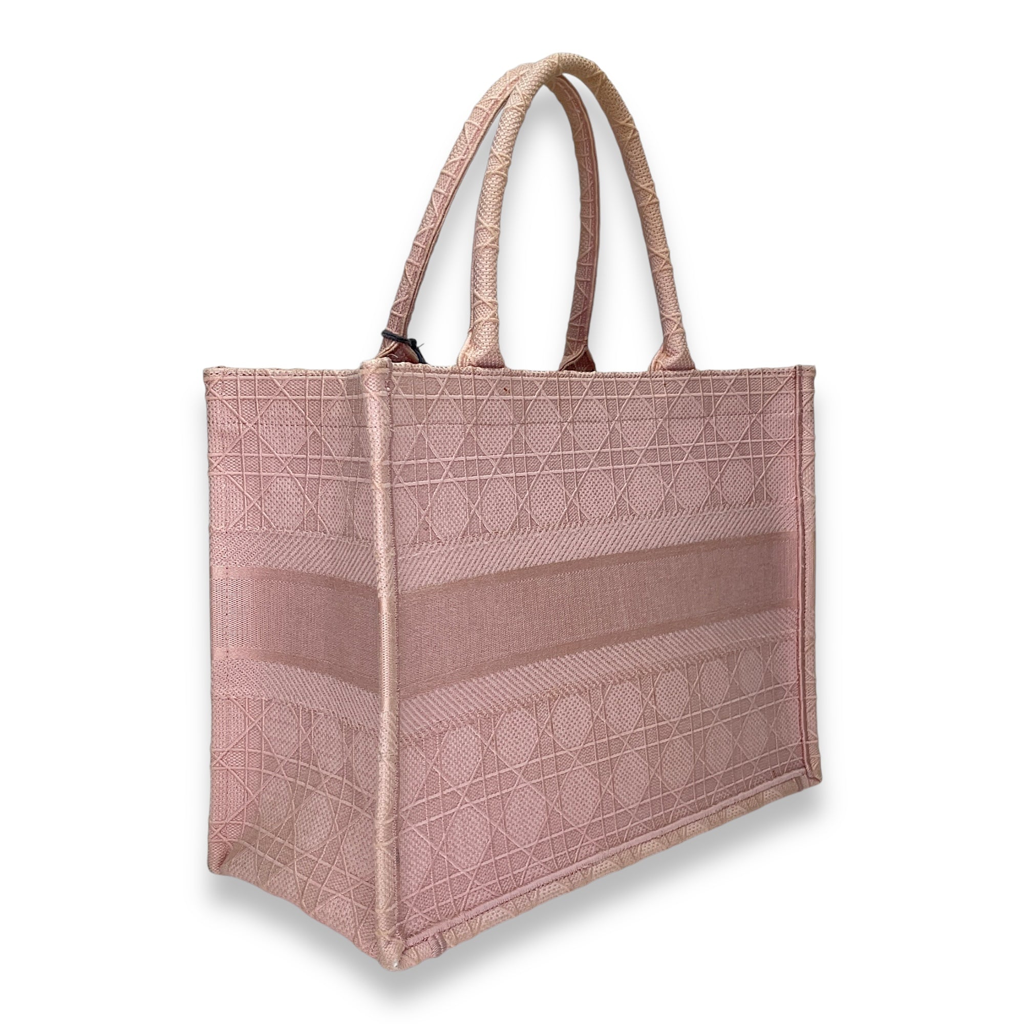 Embroidered Cannage Book Tote Medium Tote bag in Canvas, N/A Hardware - Image 5