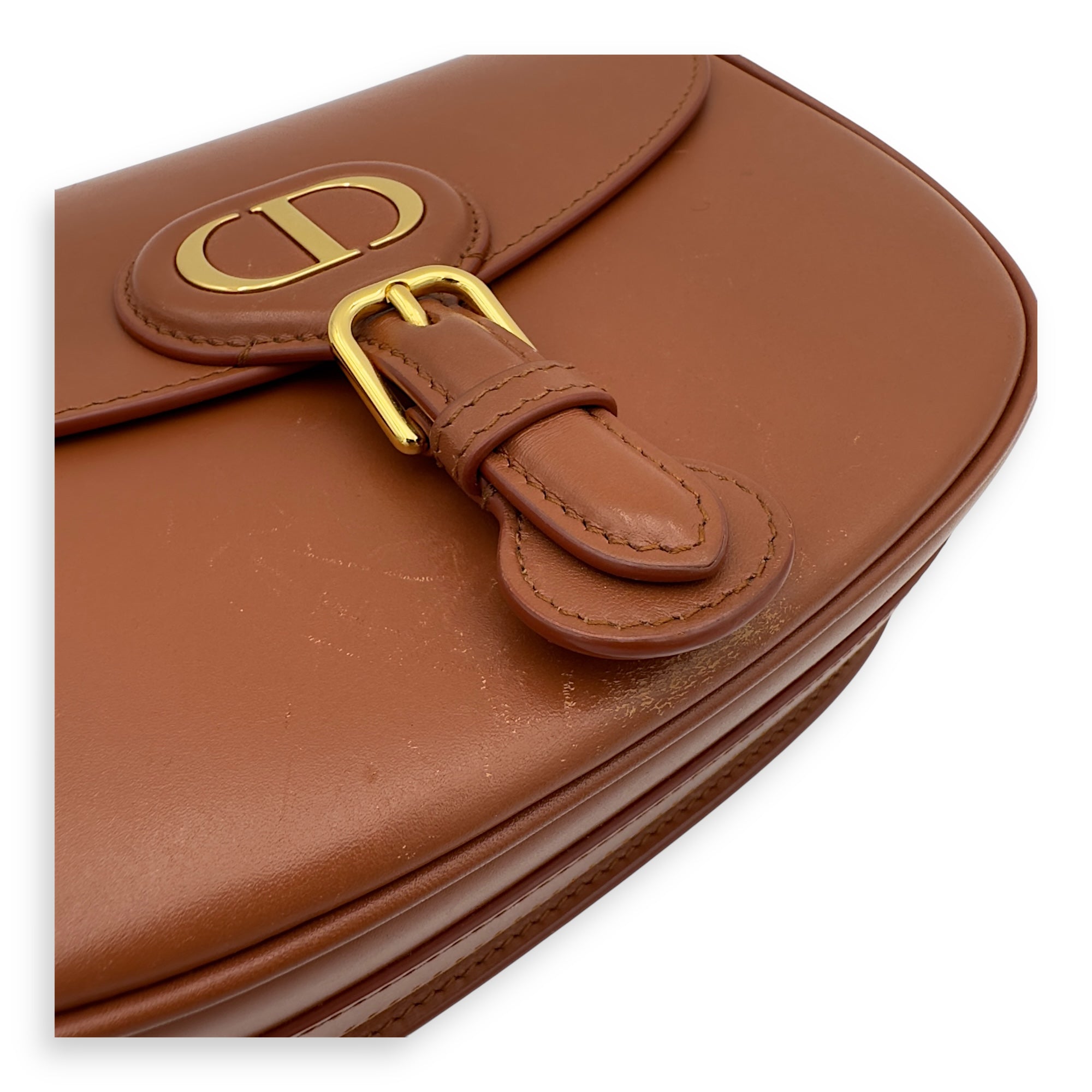 Bobby Shoulder Bag Brown in Calfskin, Gold hardware - Image 21