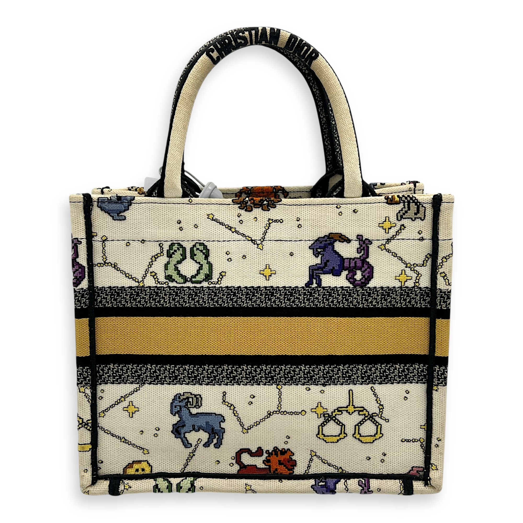 Book Tote Small White Tote Bag in Canvas - Image 3