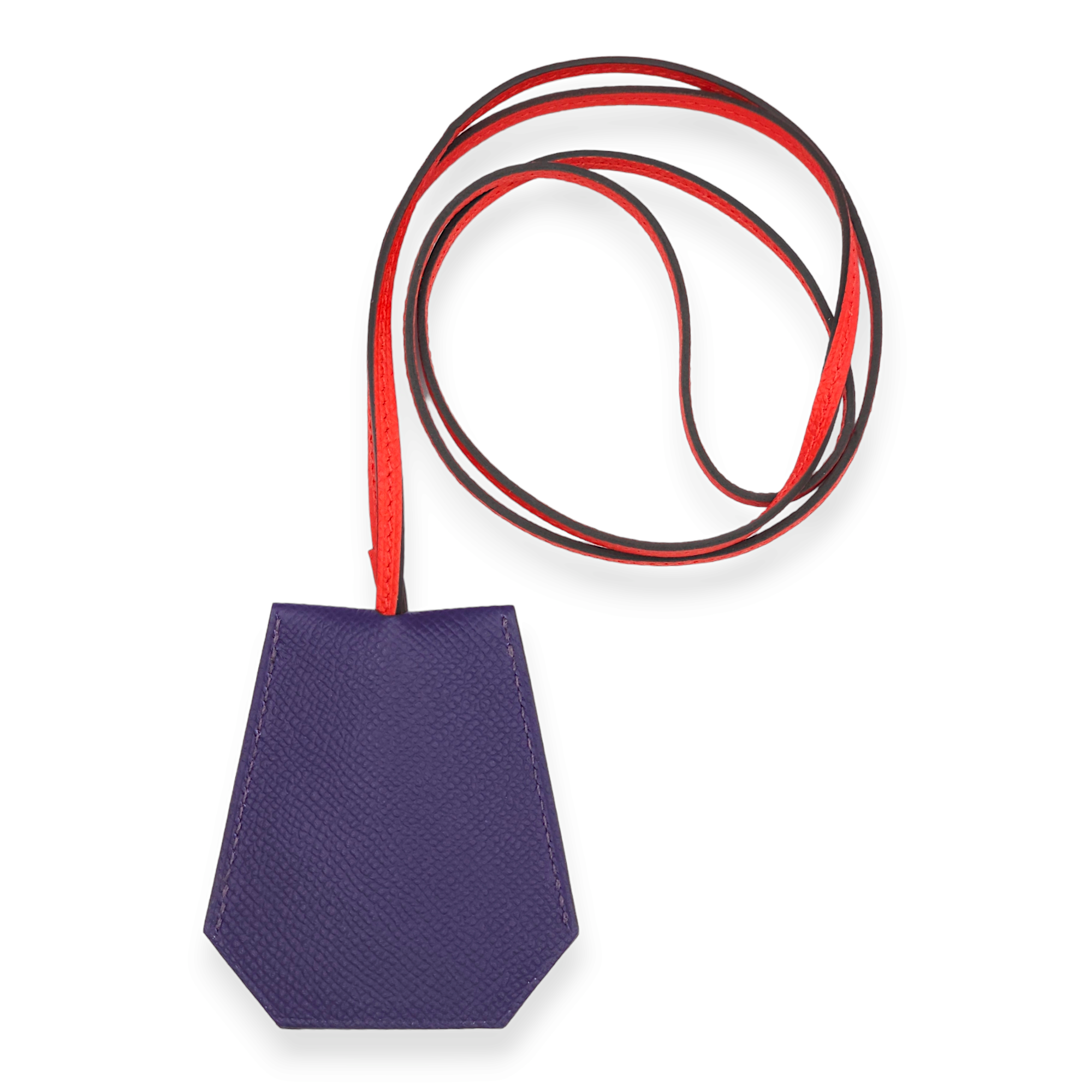 H Hibouton Clochette Key Ring Blue Encre Charm in Epsom, Palladium hardware - Image 3