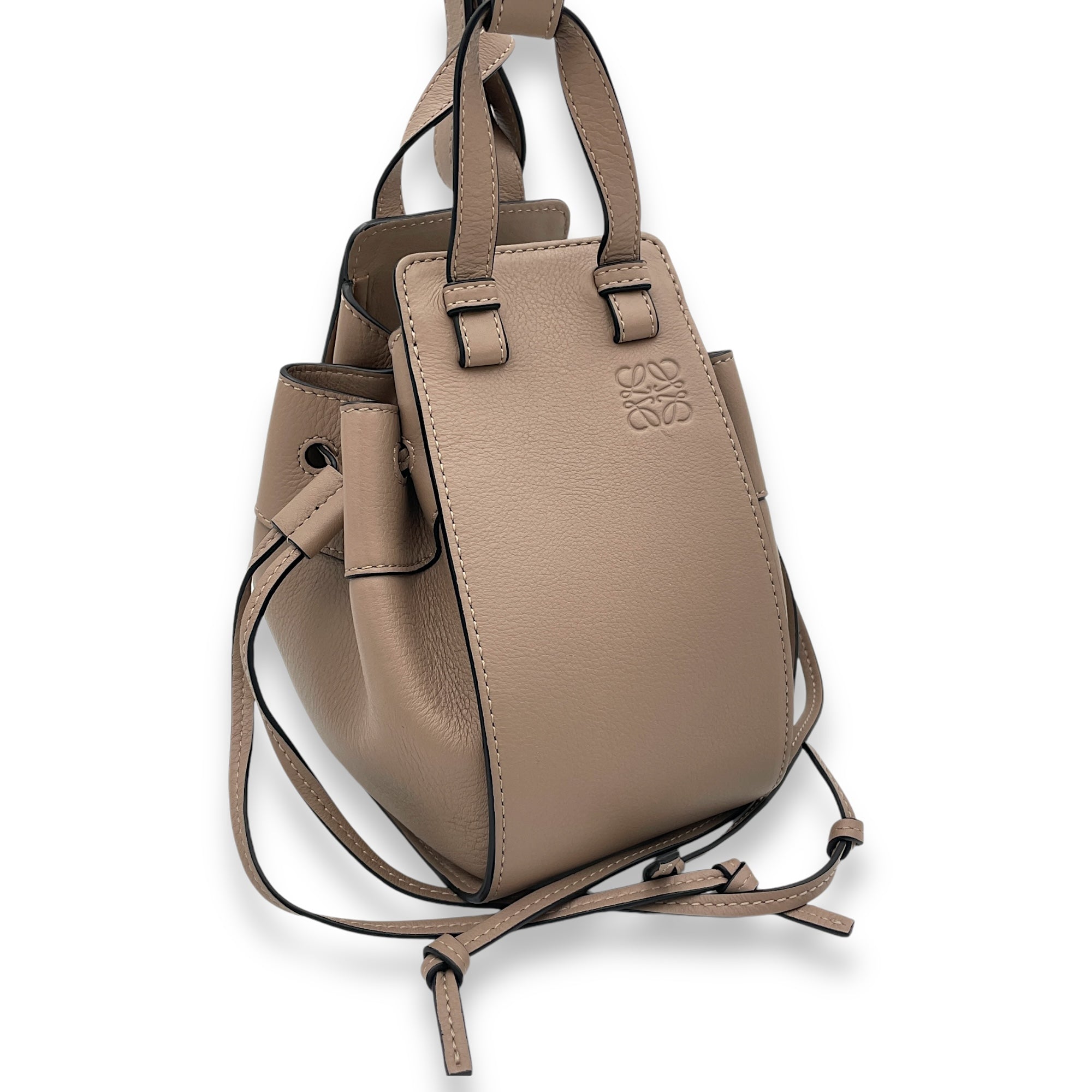 Hammock Mini Brown Top Handle Bag in Calfskin, Gold hardware - Image 4