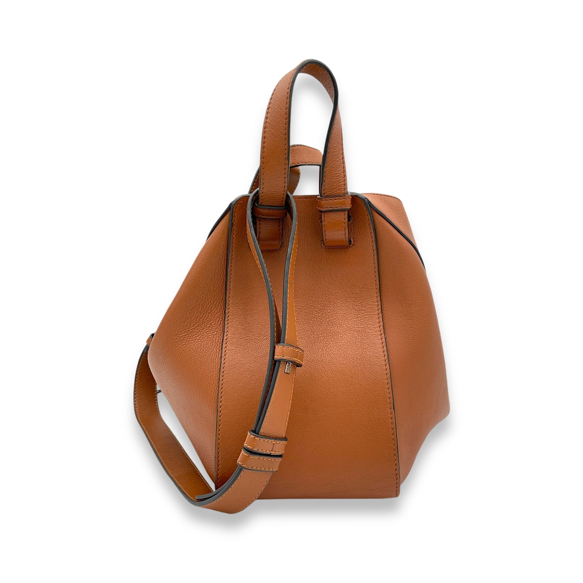Hammock Small Brown Top Handle Bag in Calfskin, Silver hardware - Image 3
