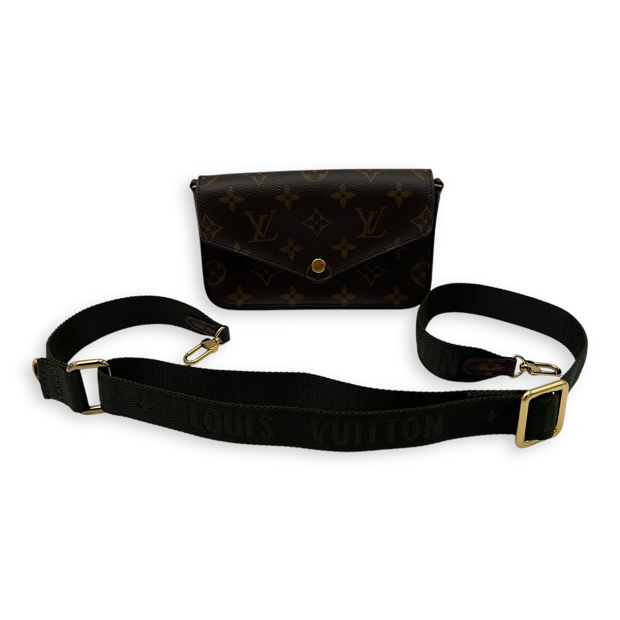 Felicie Strap and Go Brown Crossbody Bag in Monogram Coated Canvas, Gold hardware - Image 19