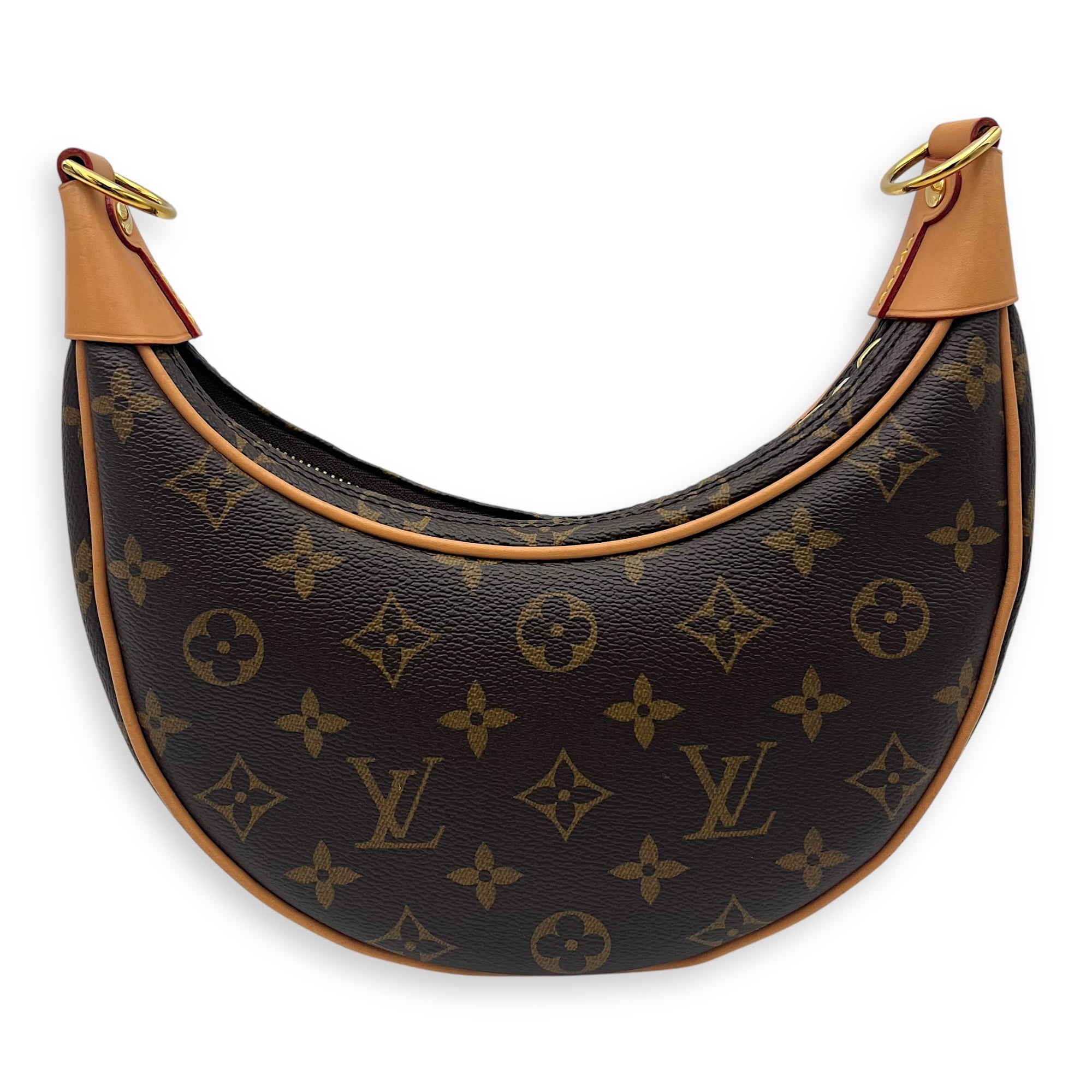 Loop Shoulder Bag Brown in Monogram Coated Canvas, Gold hardware - Image 3
