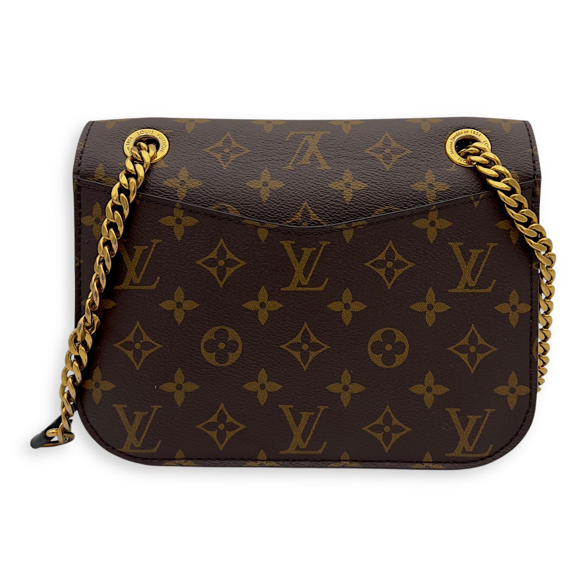 Passy Shoulder Bag Brown in Monogram Coated Canvas, Gold hardware - Image 3