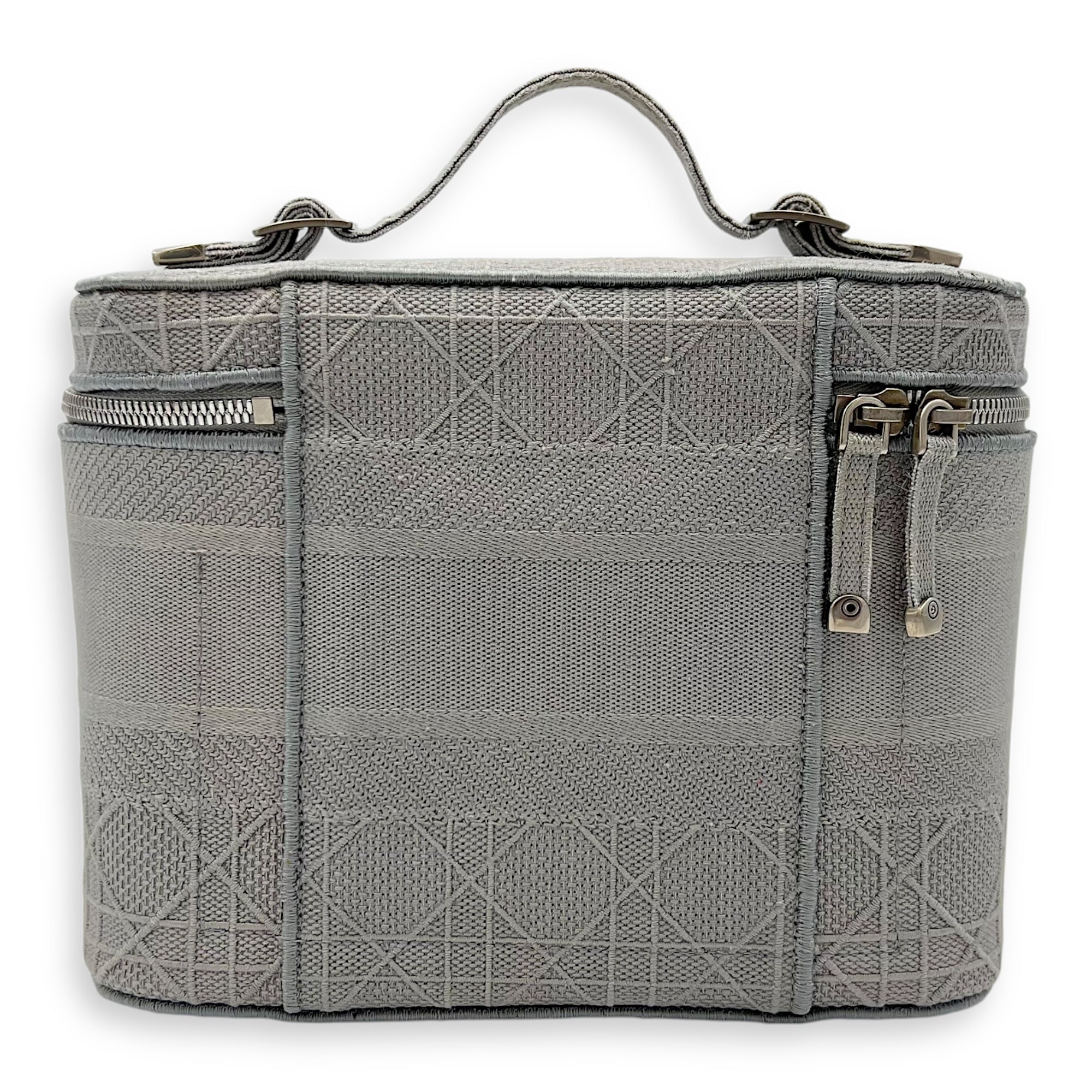 D-Lite Vanity Top Handle Bag Grey in Canvas, Silver hardware - Image 3