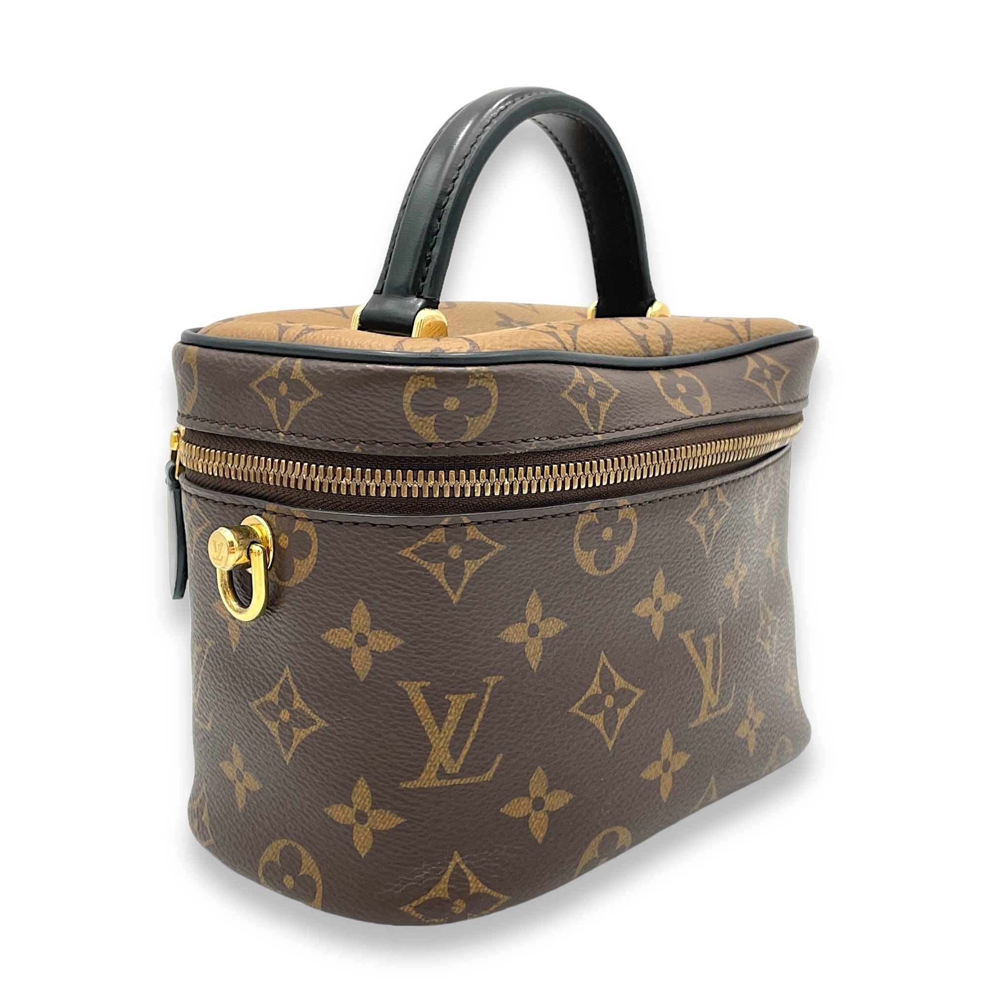 Reverse Vanity Bag PM Brown in Monogram Coated Canvas, Gold hardware - Image 4
