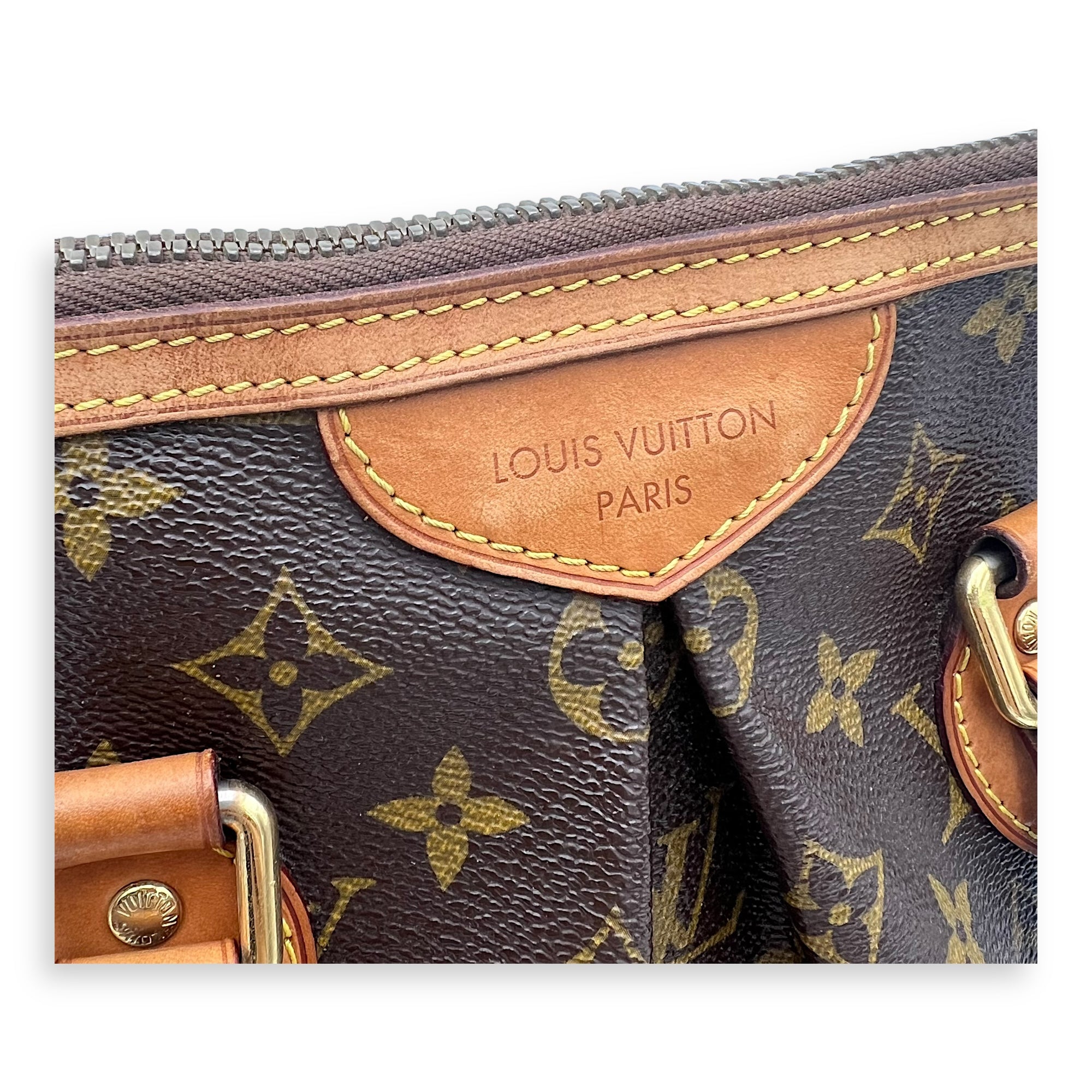 Palermo Top Handle Bag Brown in Monogram Coated Canvas, Gold hardware - Image 15