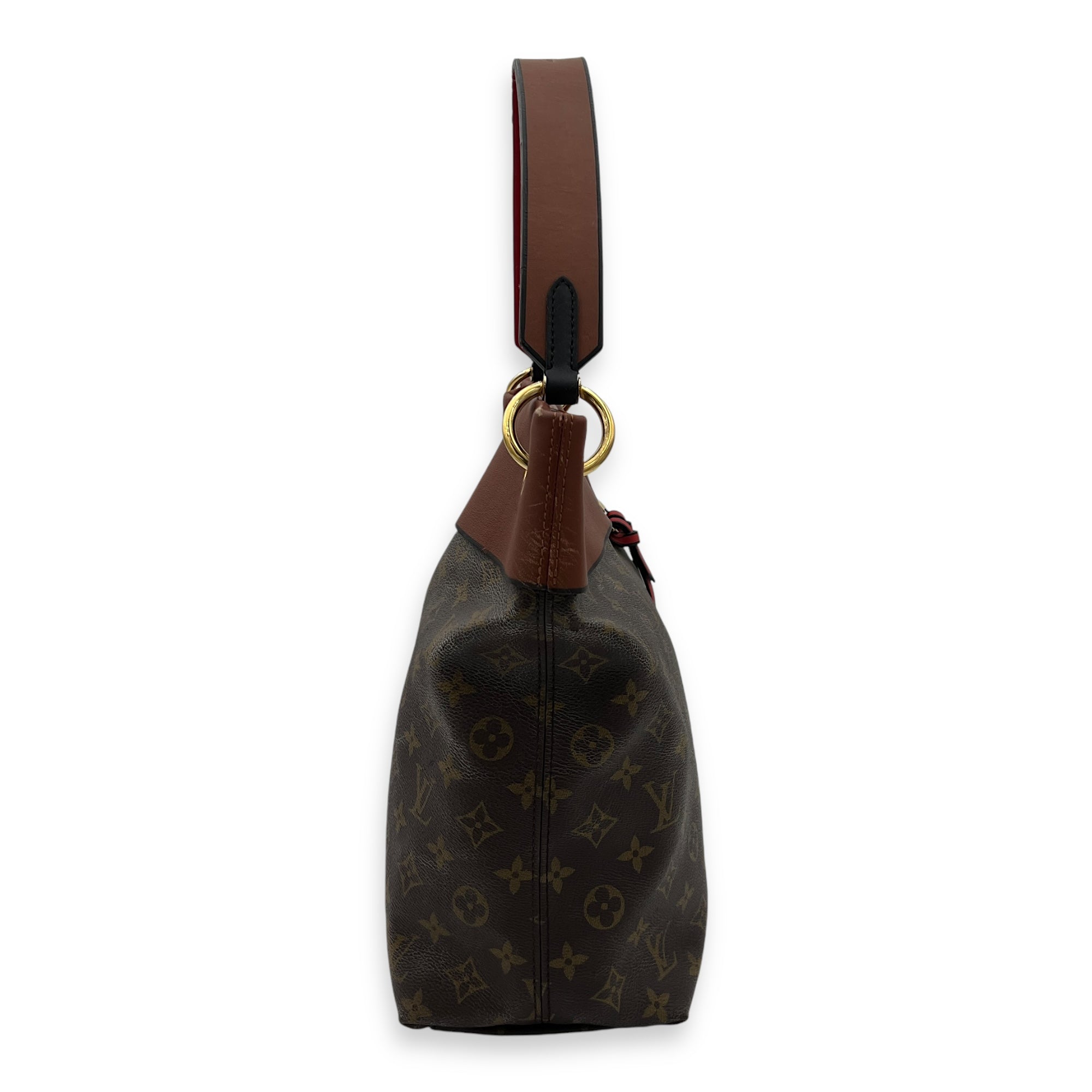 Tuileries Besace Brown Top Handle Bag in Monogram Coated Canvas, Gold hardware - Image 5