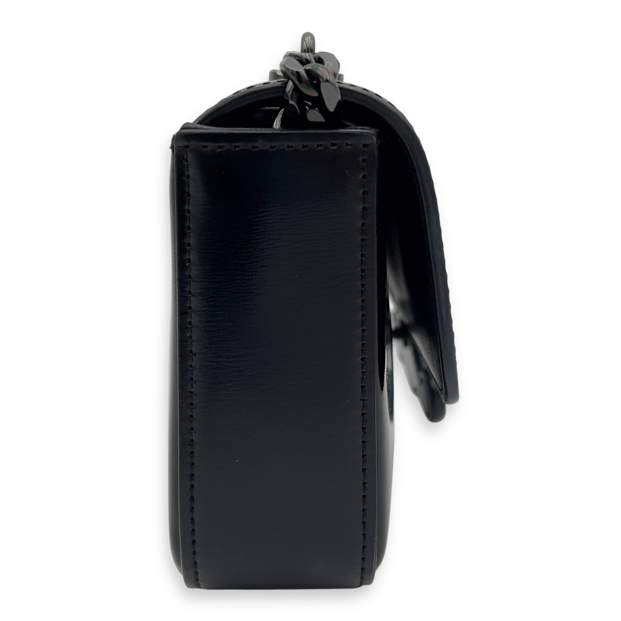 Triomphe Shoulder Bag Black in Calfskin, Lacquered Metal hardware - Image 5