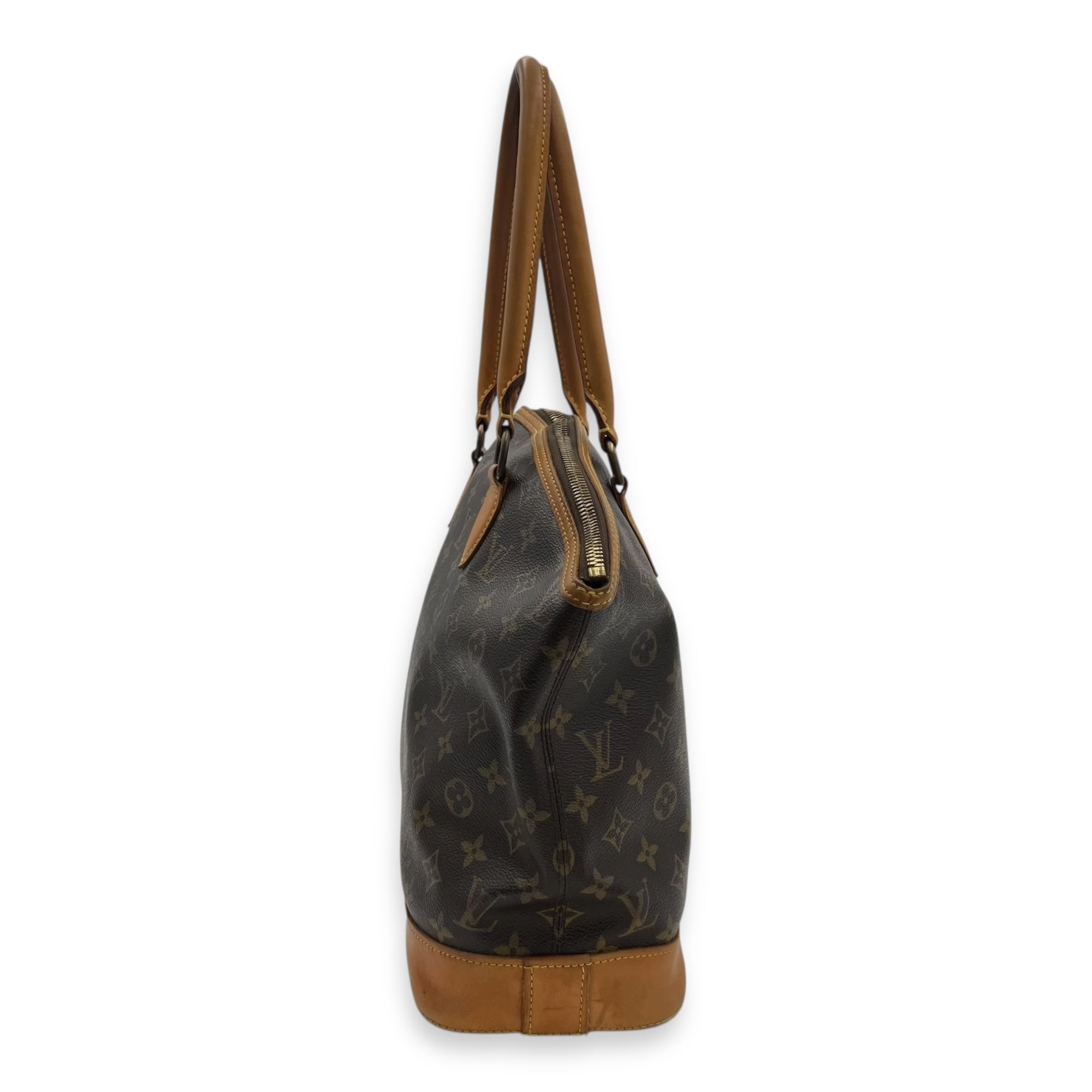 Lockit Brown Top Handle Bag in Monogram Coated Canvas, Gold hardware - Image 5