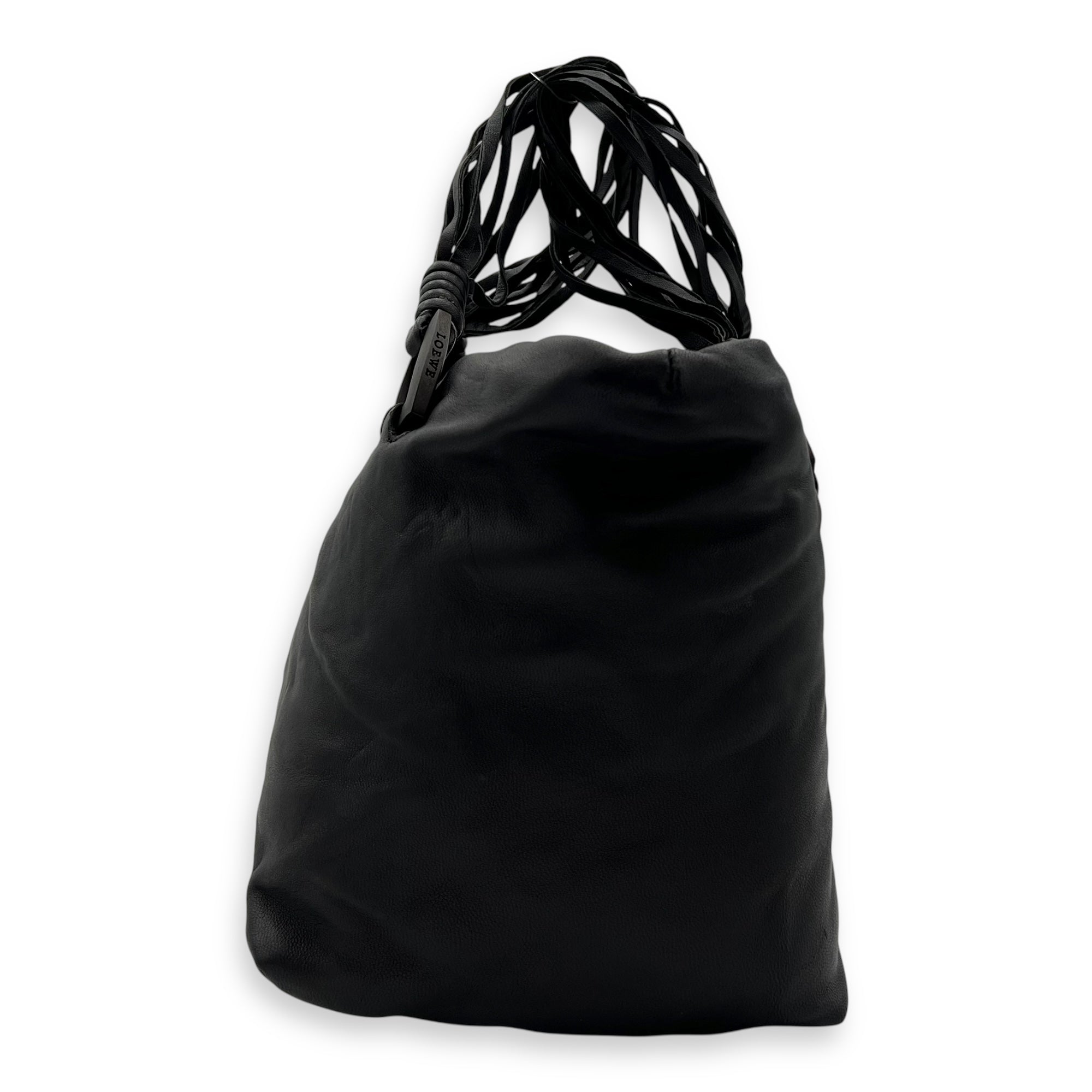 Vintage Top Handle Bag Black in Lambskin, Silver hardware - Image 5