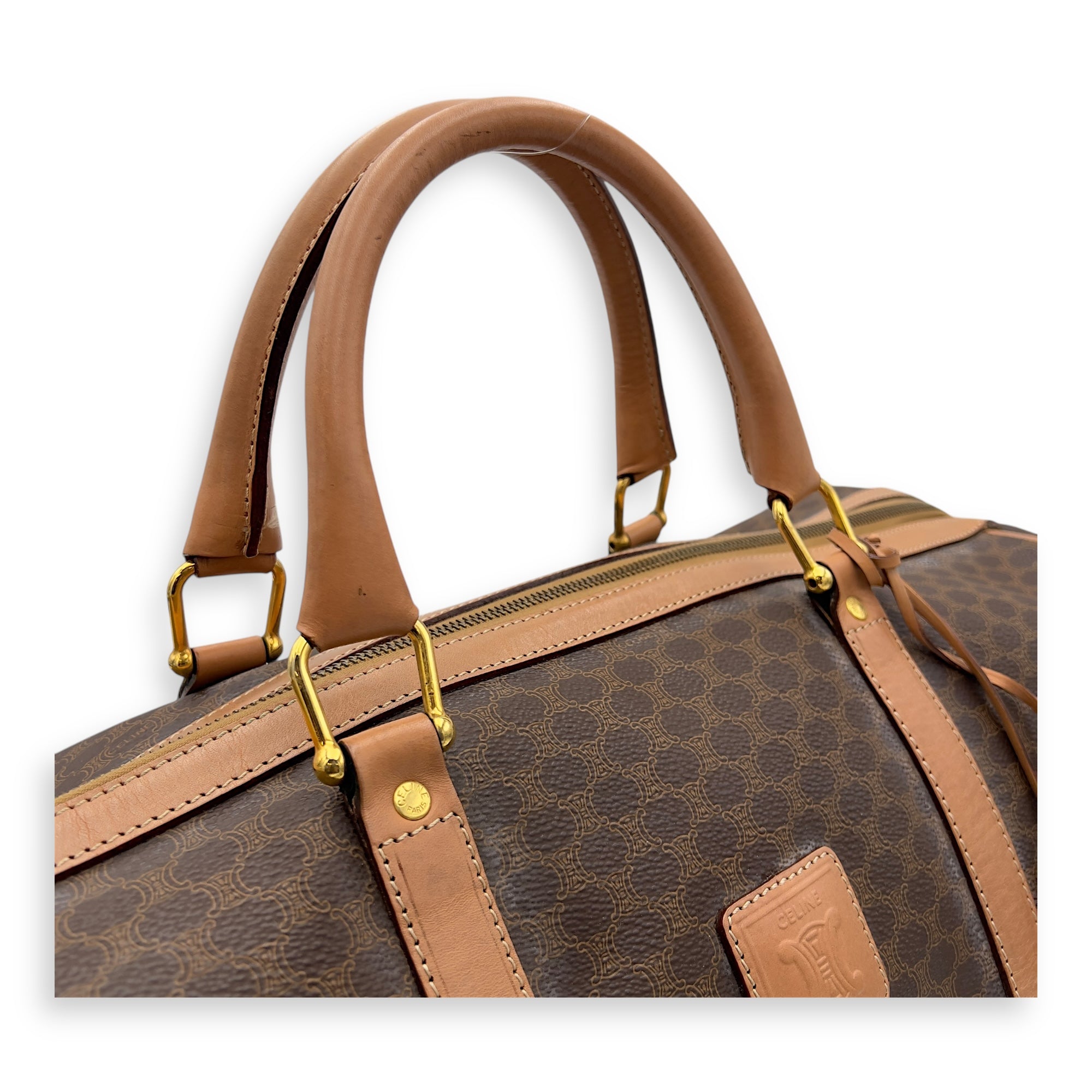 Macadam Duffle Bag Brown in Coated Canvas, Gold hardware - Image 6