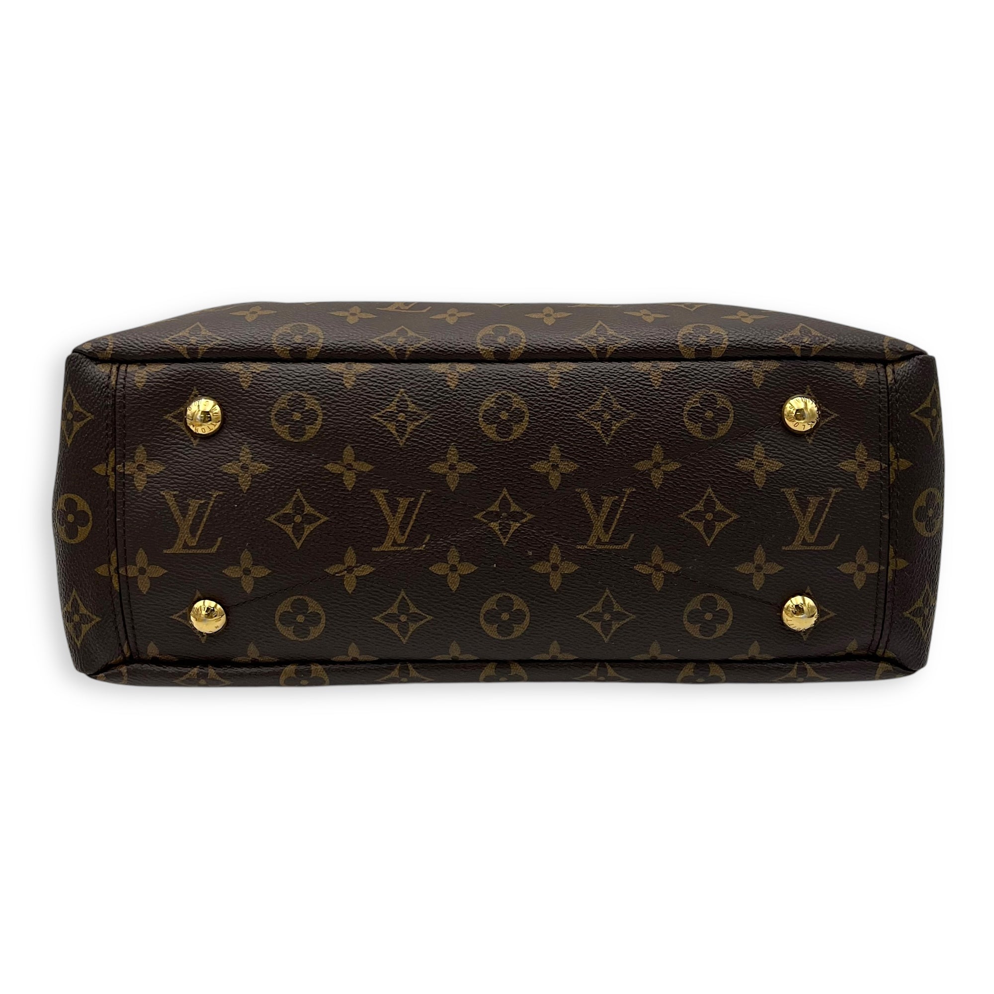 Pallas Top Handle Bag Brown in Monogram Coated Canvas, Gold hardware - Image 6