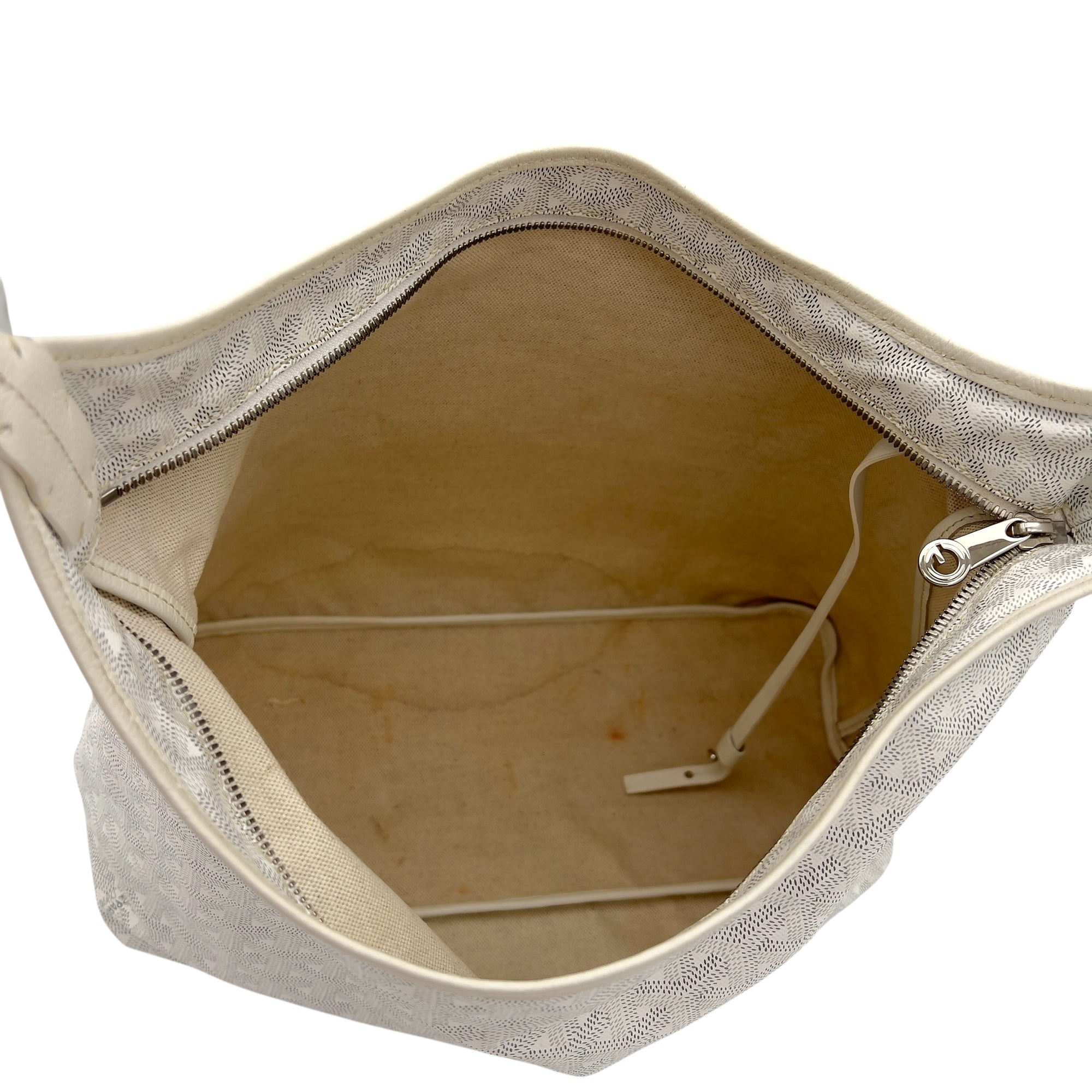 Boheme Tote Bag PM White in Coated Canvas, Silver hardware - Image 5