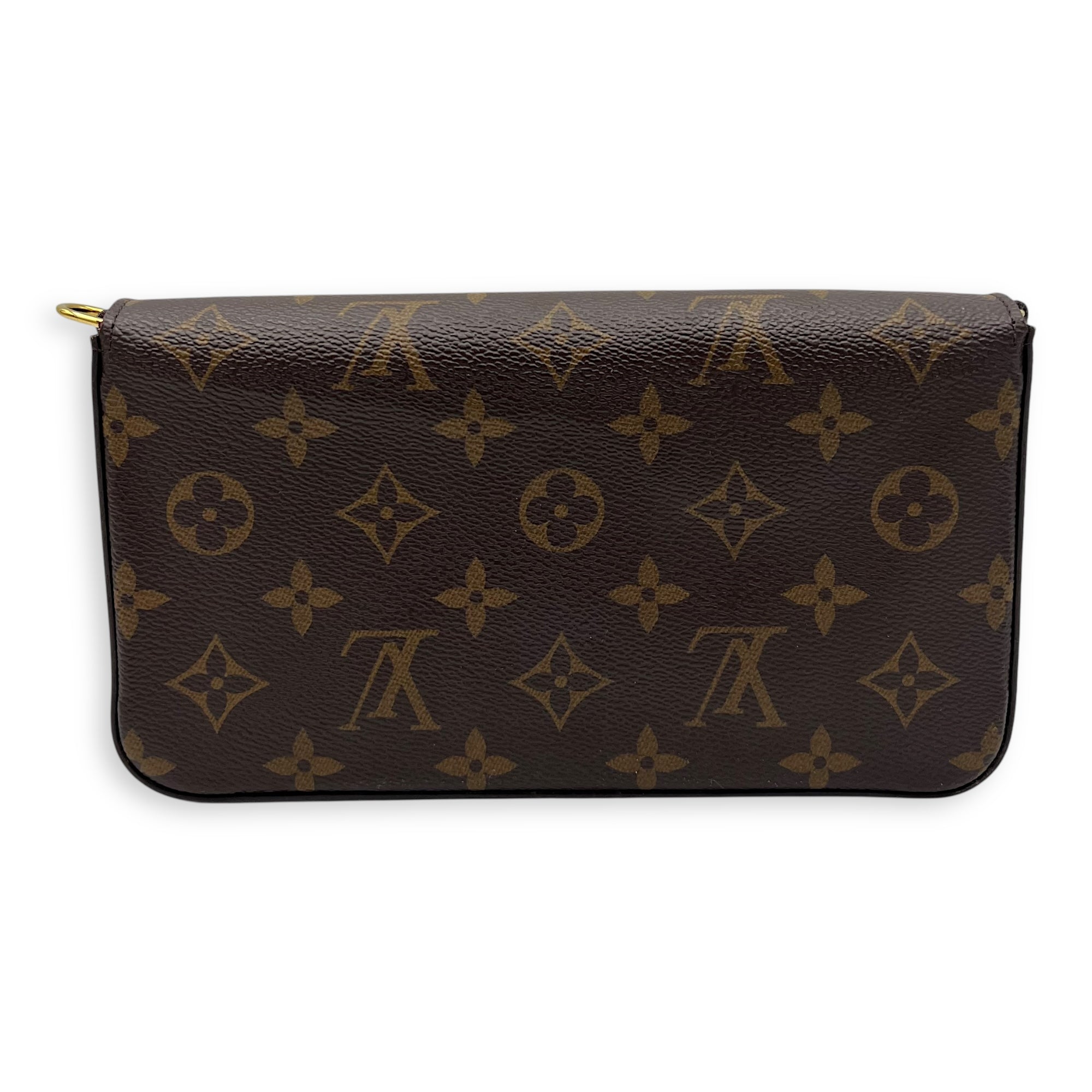 Felicie Crossbody Bag Brown in Monogram Coated Canvas, Gold hardware - Image 3