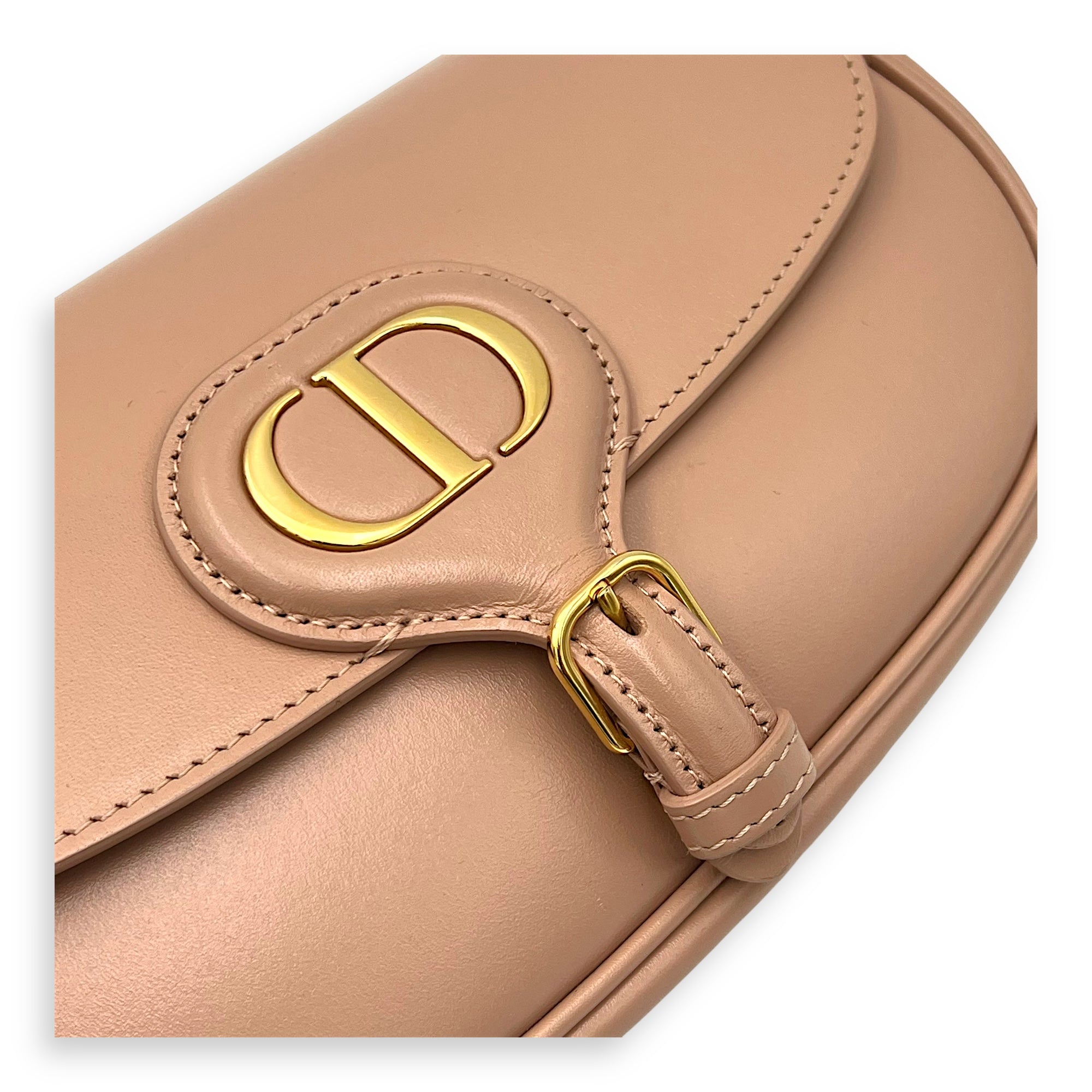 Bobby Shoulder Bag Pink in Calfskin, Gold hardware - Image 7