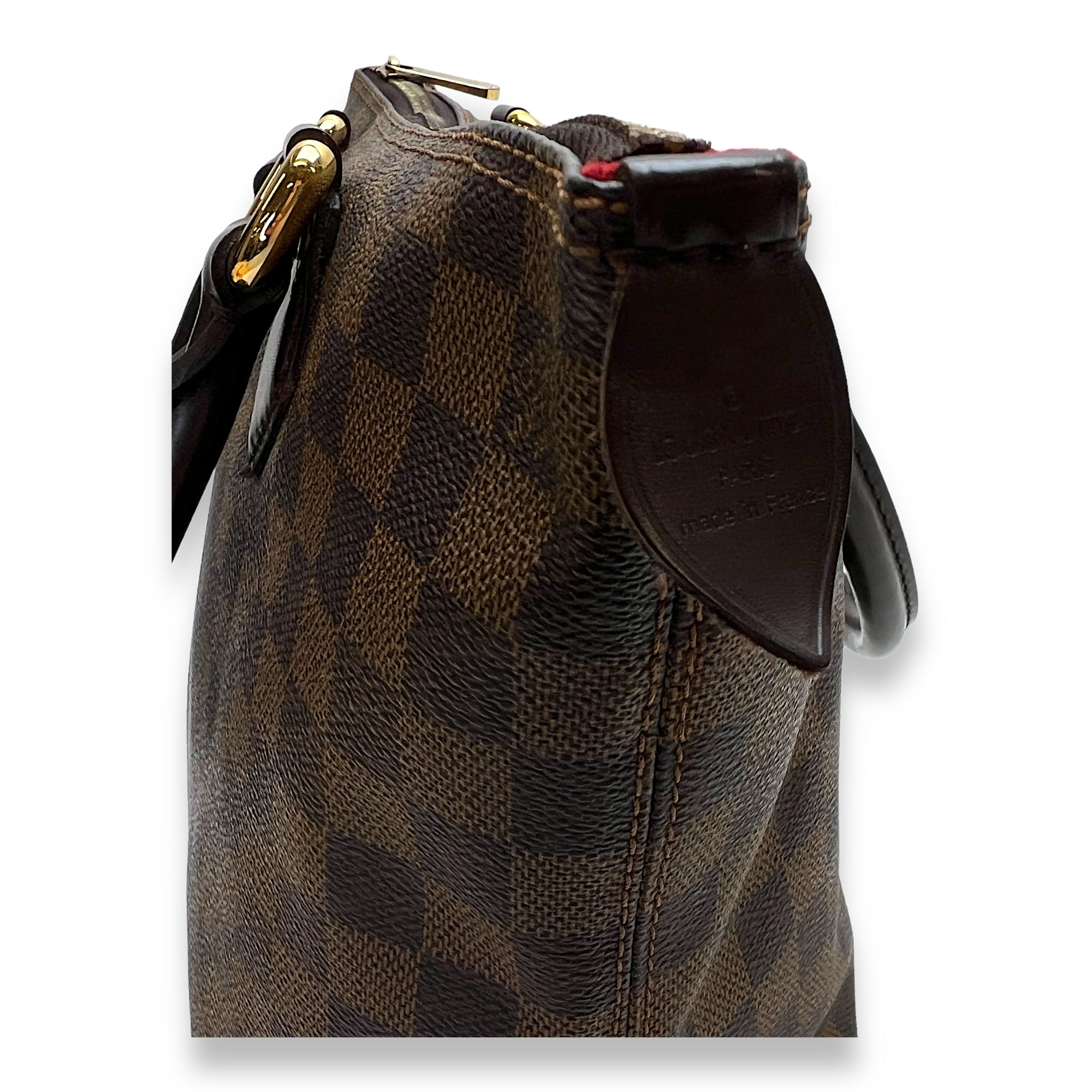Saleya PM Damier Ebene Top Handle Bag in Coated Canvas, Gold hardware - Image 8