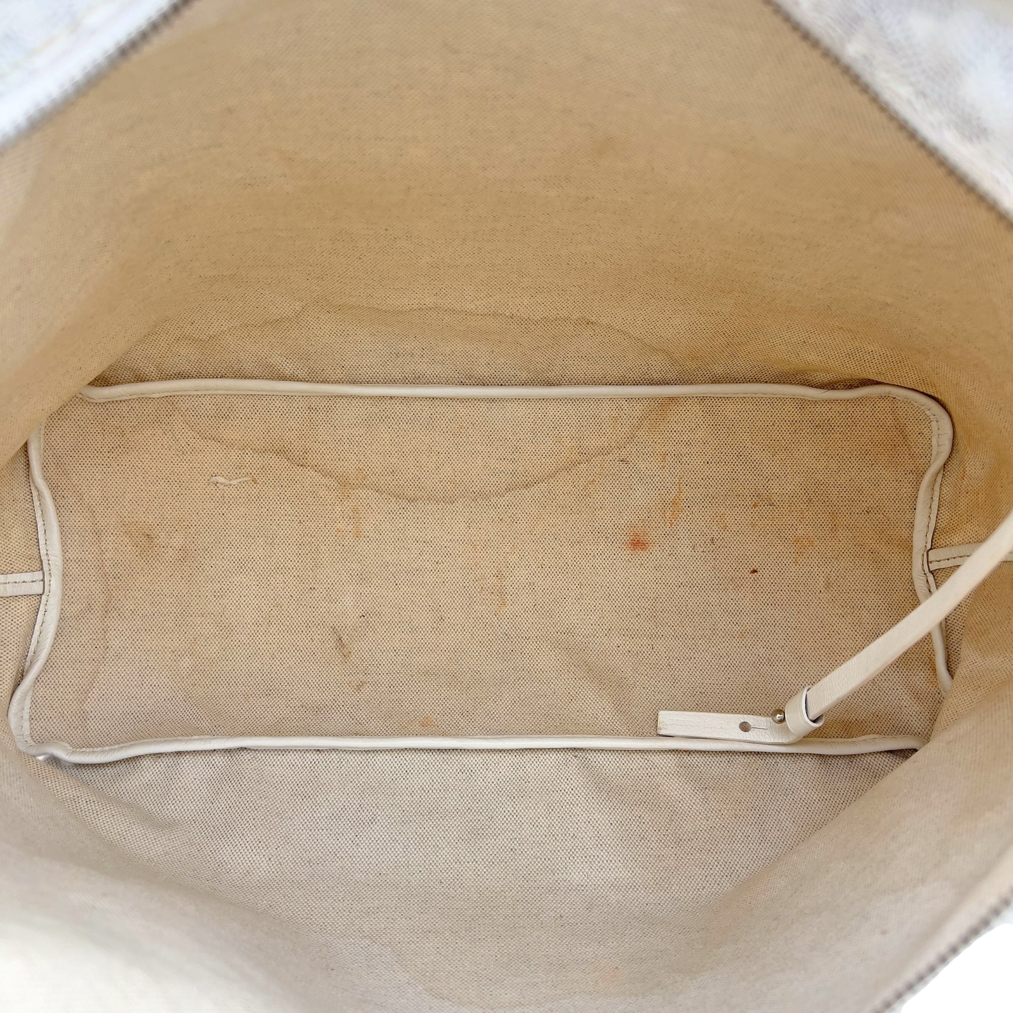 Boheme Tote Bag PM White in Coated Canvas, Silver hardware - Image 10