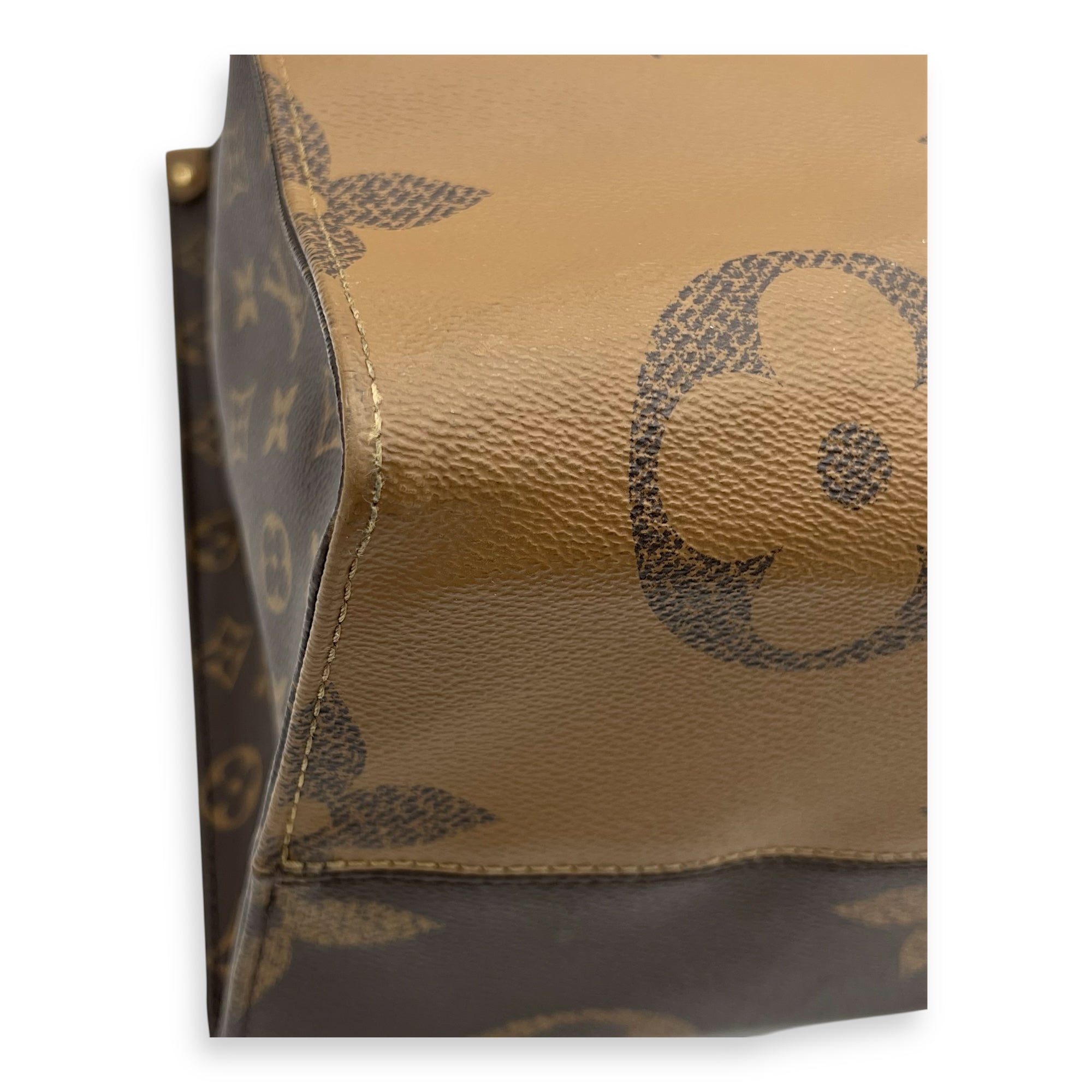 OnTheGo Tote Bag GM Brown in Monogram Coated Canvas, Gold hardware - Image 7