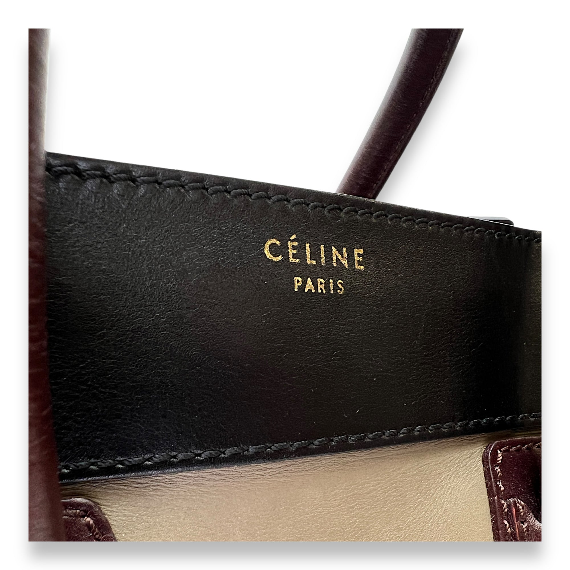 Luggage Mini Multi-colour Top Handle Bag in Calfskin, Gold hardware - Image 9