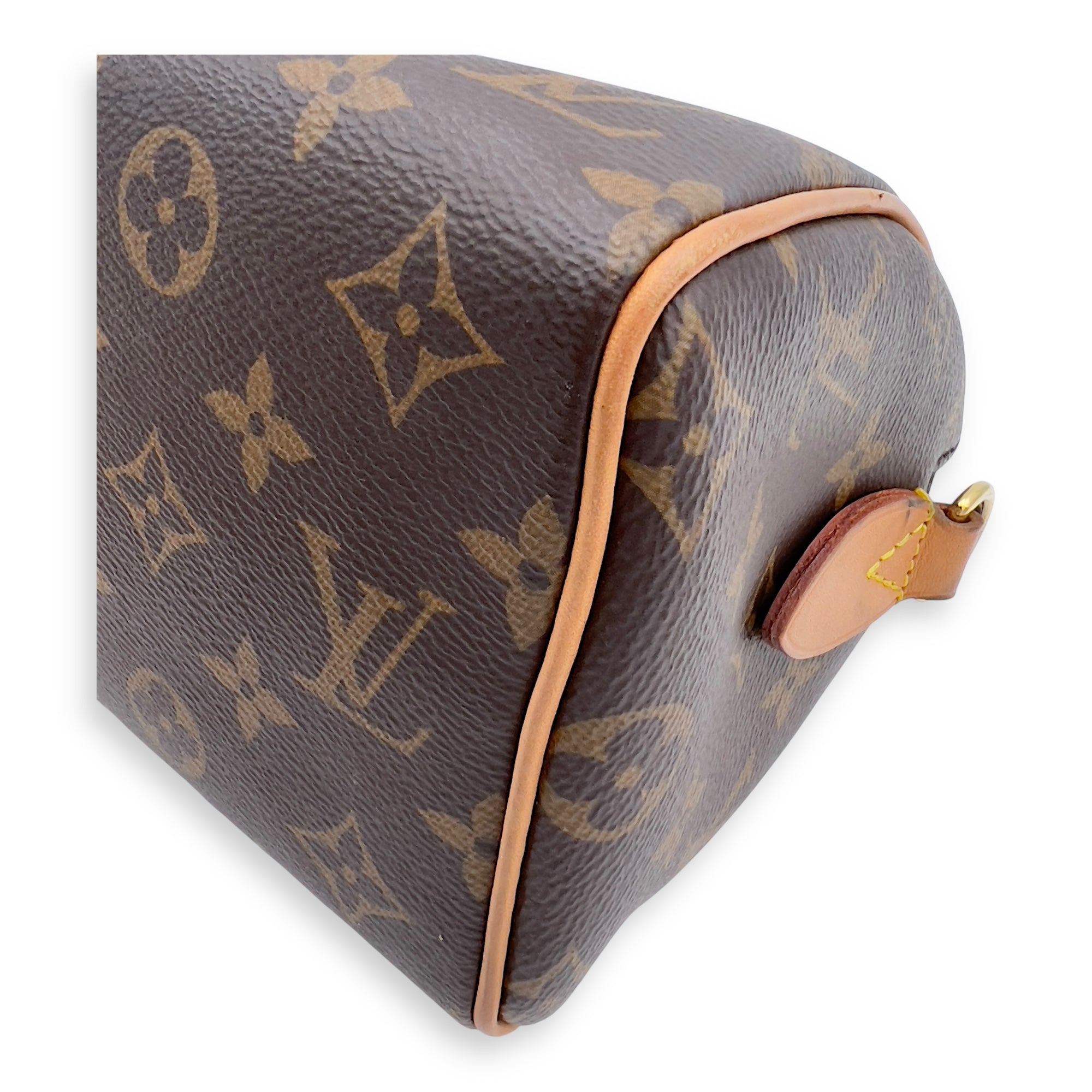 Speedy Bandouliere Top Handle Bag 20 Brown in Monogram Coated Canvas, Gold hardware - Image 9