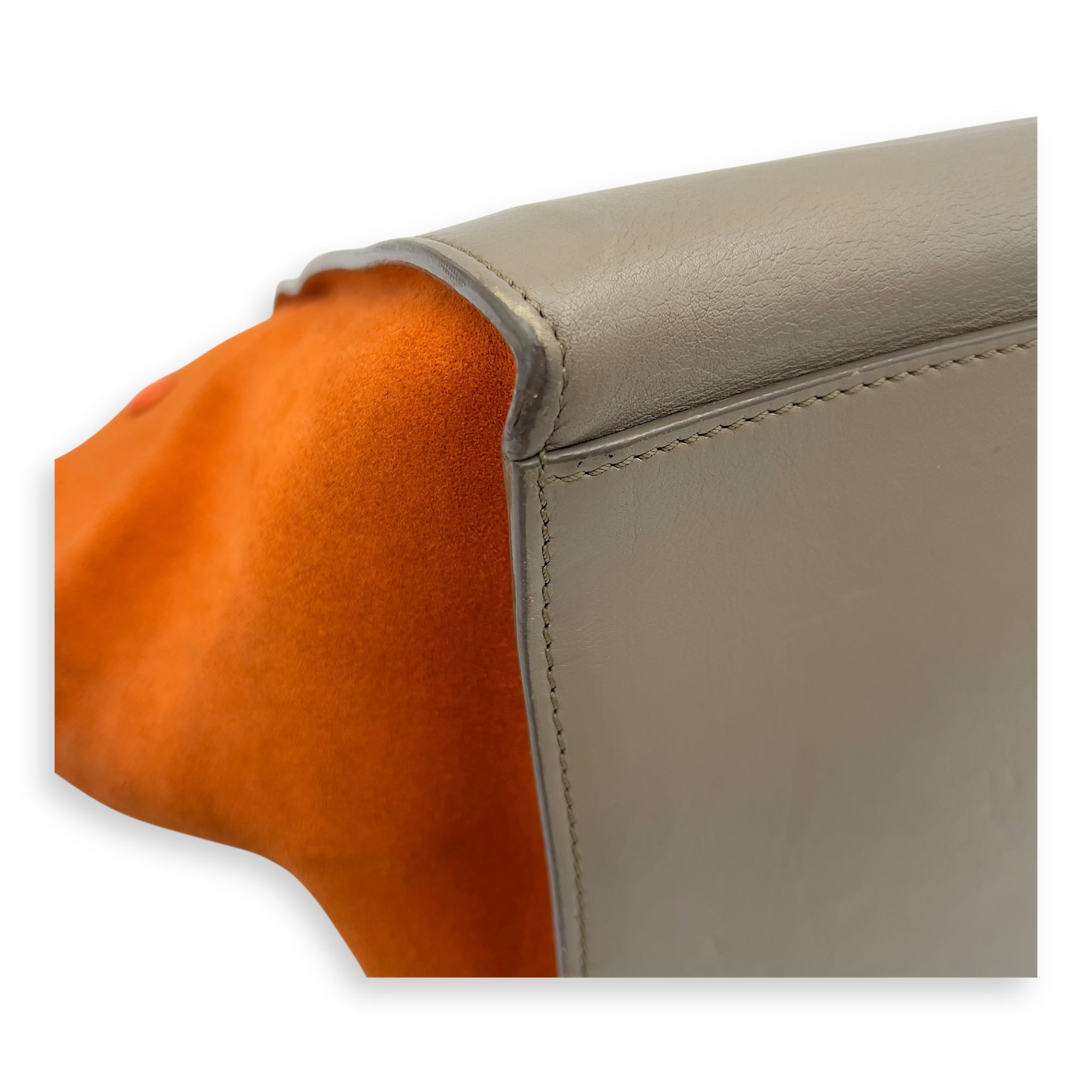 Trapeze Top Handle Bag Medium Black in Calfskin, Silver hardware - Image 13