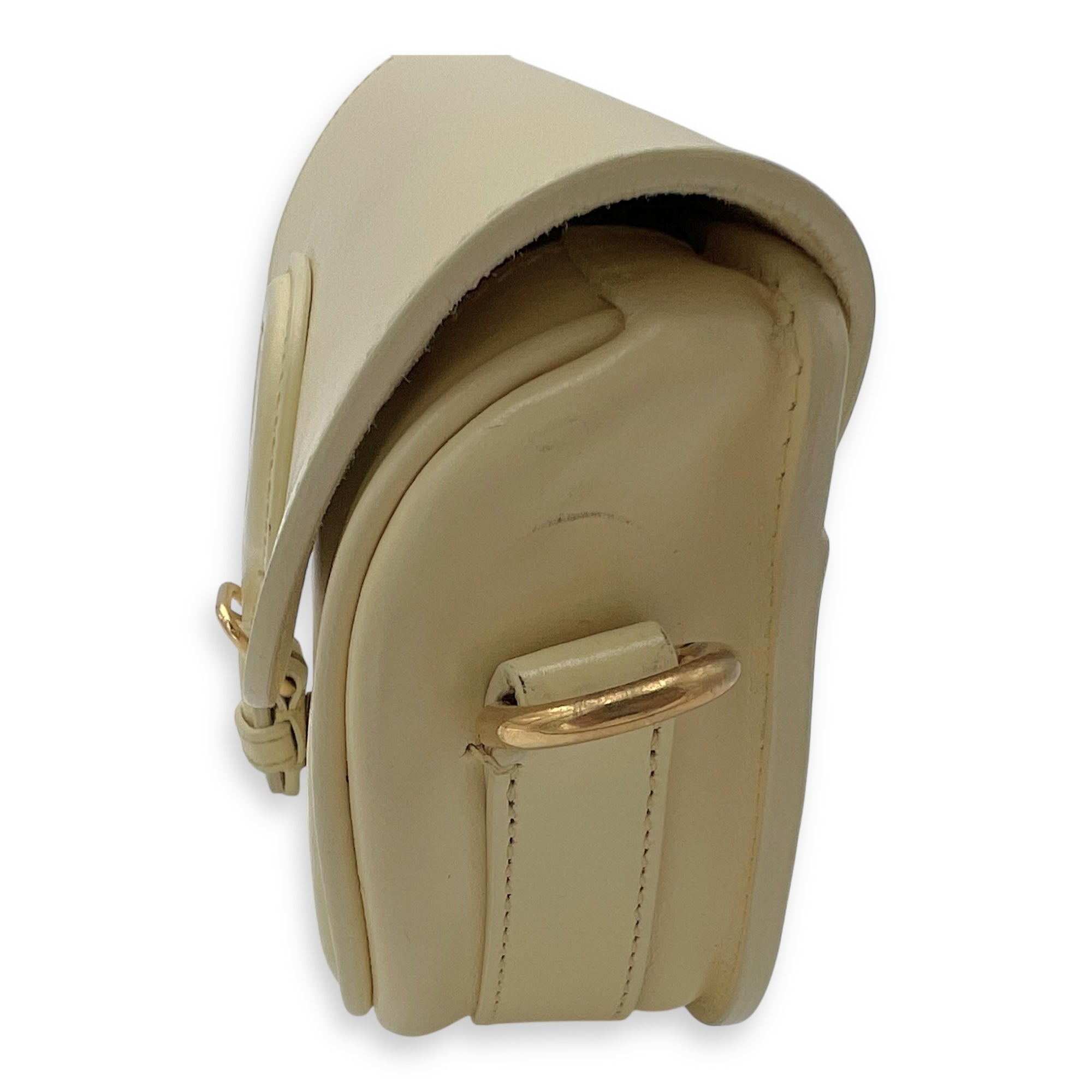 Bobby East West Yellow Crossbody Bag in Calfskin, Gold hardware - Image 12