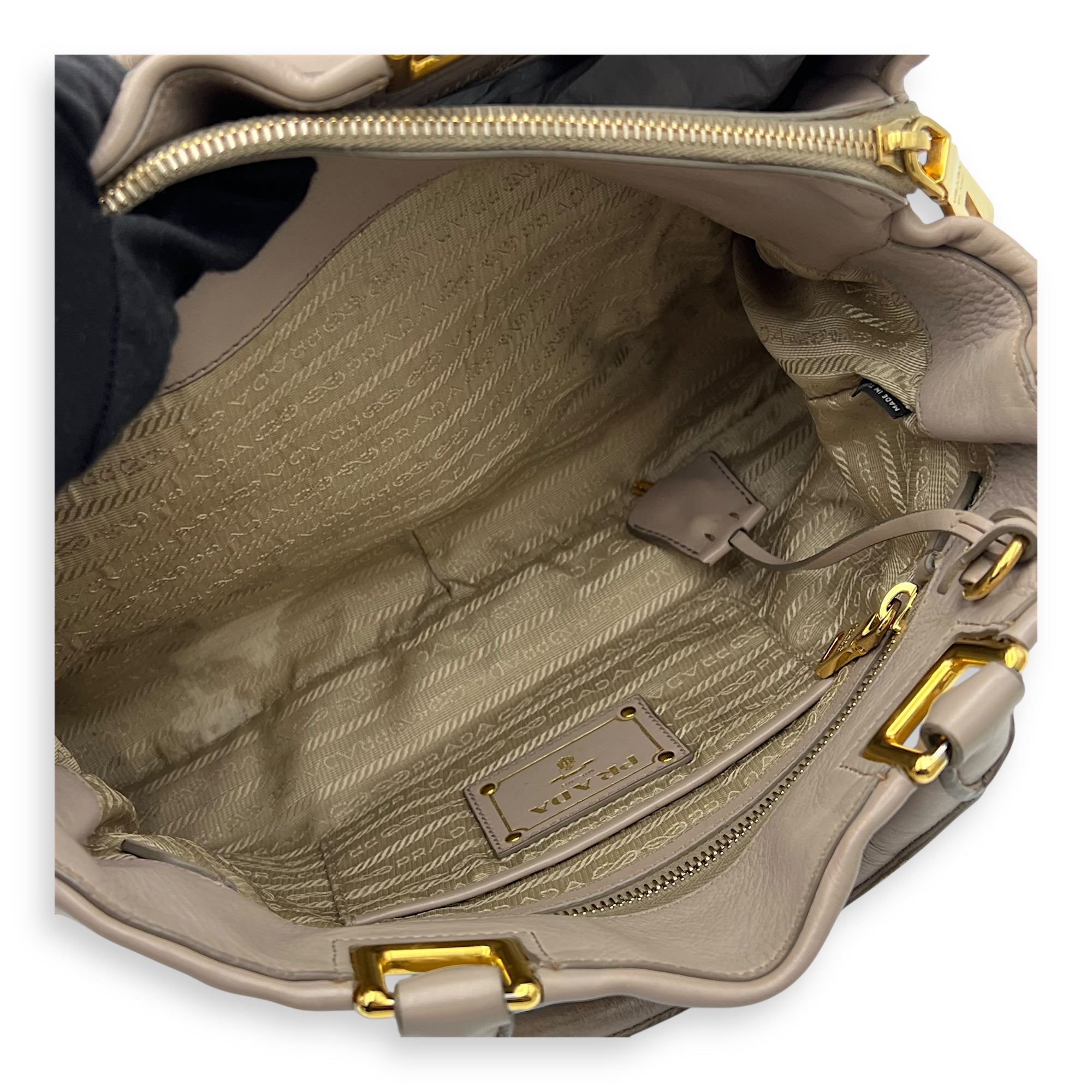 Logo Top Handle Bag Pink in Calfskin, Gold hardware - Image 12