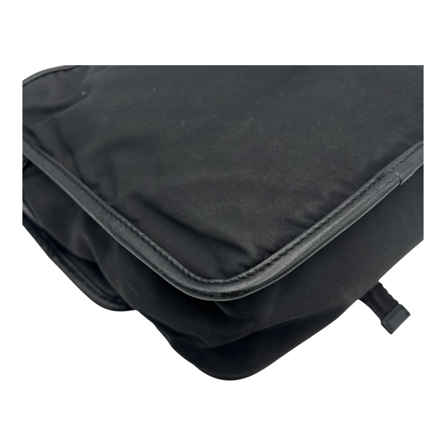 Logo Crossbody Bag Black in Nylon, Silver hardware - Image 11