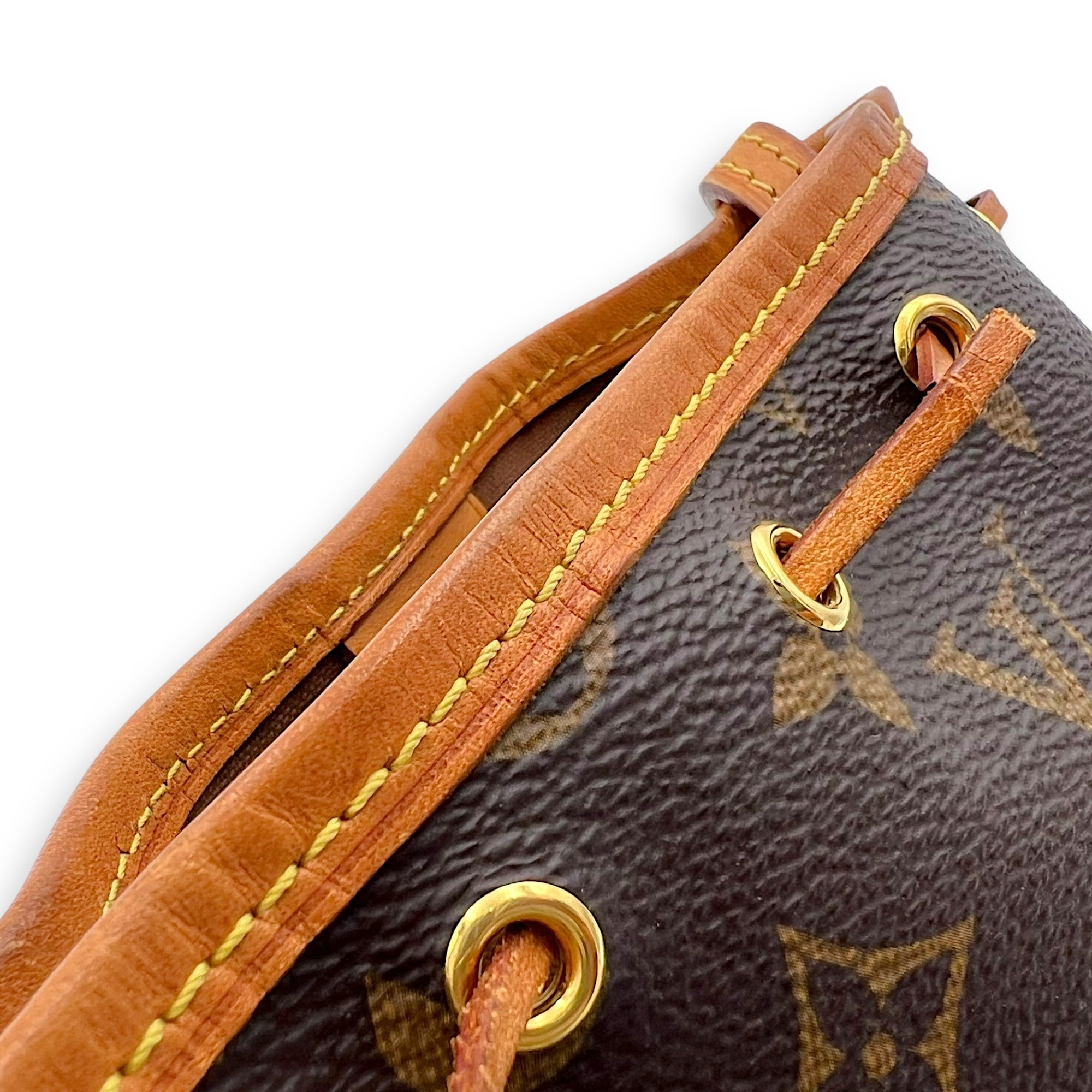 Noe Bucket Bag Brown in Monogram Coated Canvas, Gold hardware - Image 15