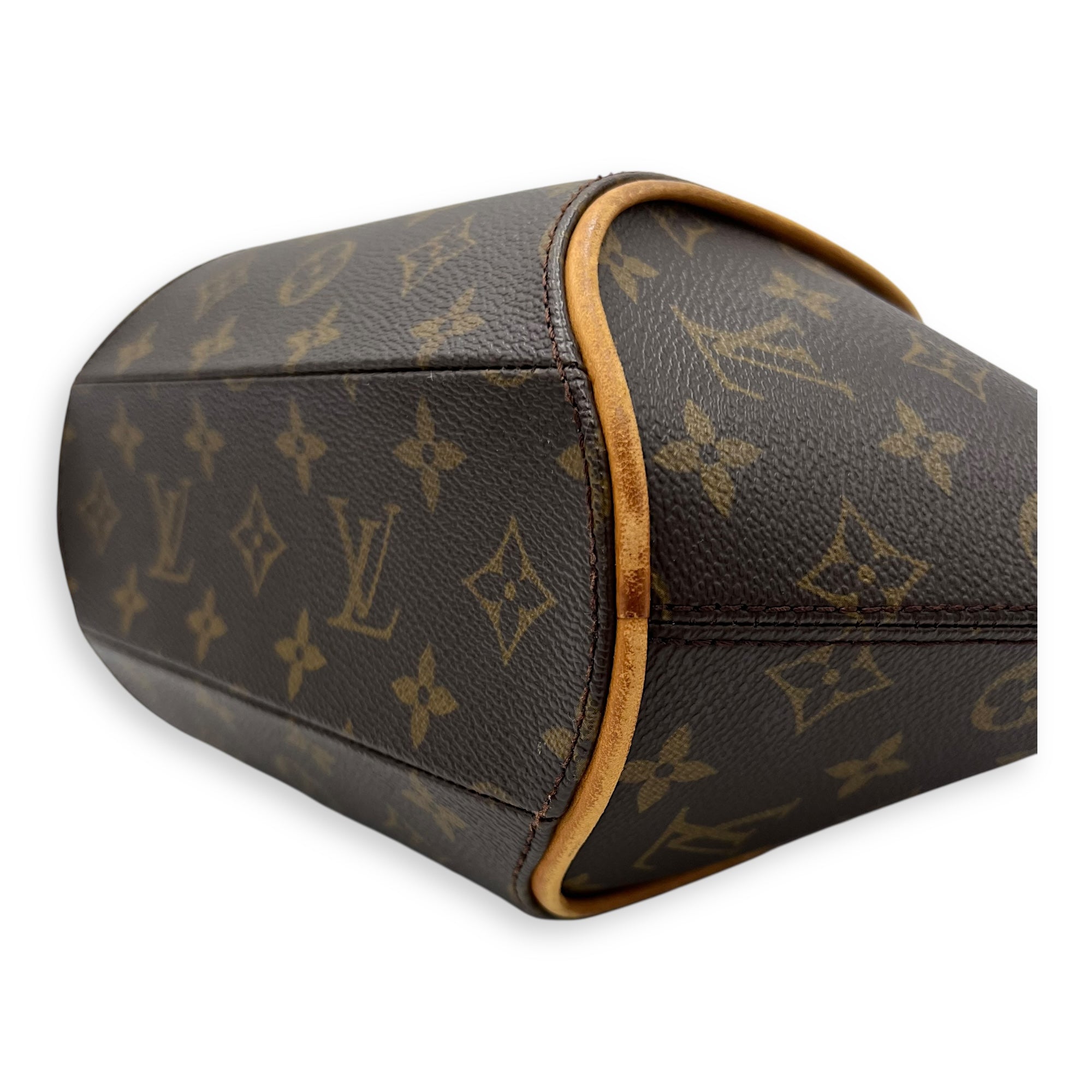 Ellipse Top Handle Bag Brown in Monogram Coated Canvas, Gold hardware - Image 12