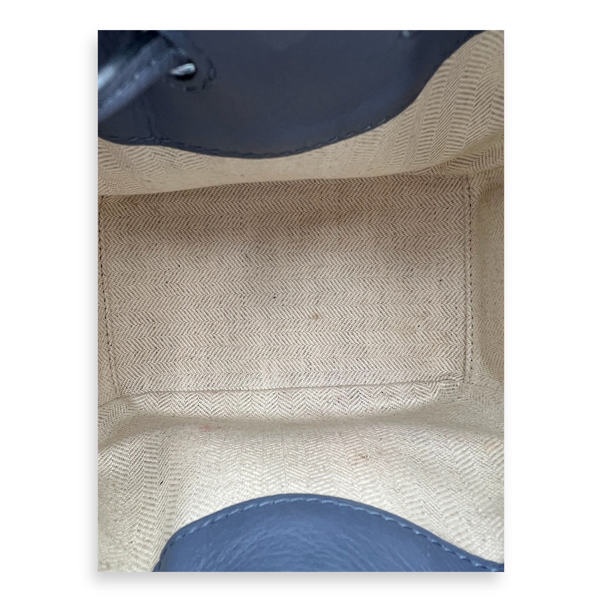 Hammock Mini Blue Shoulder Bag in Calfskin, Silver hardware - Image 14