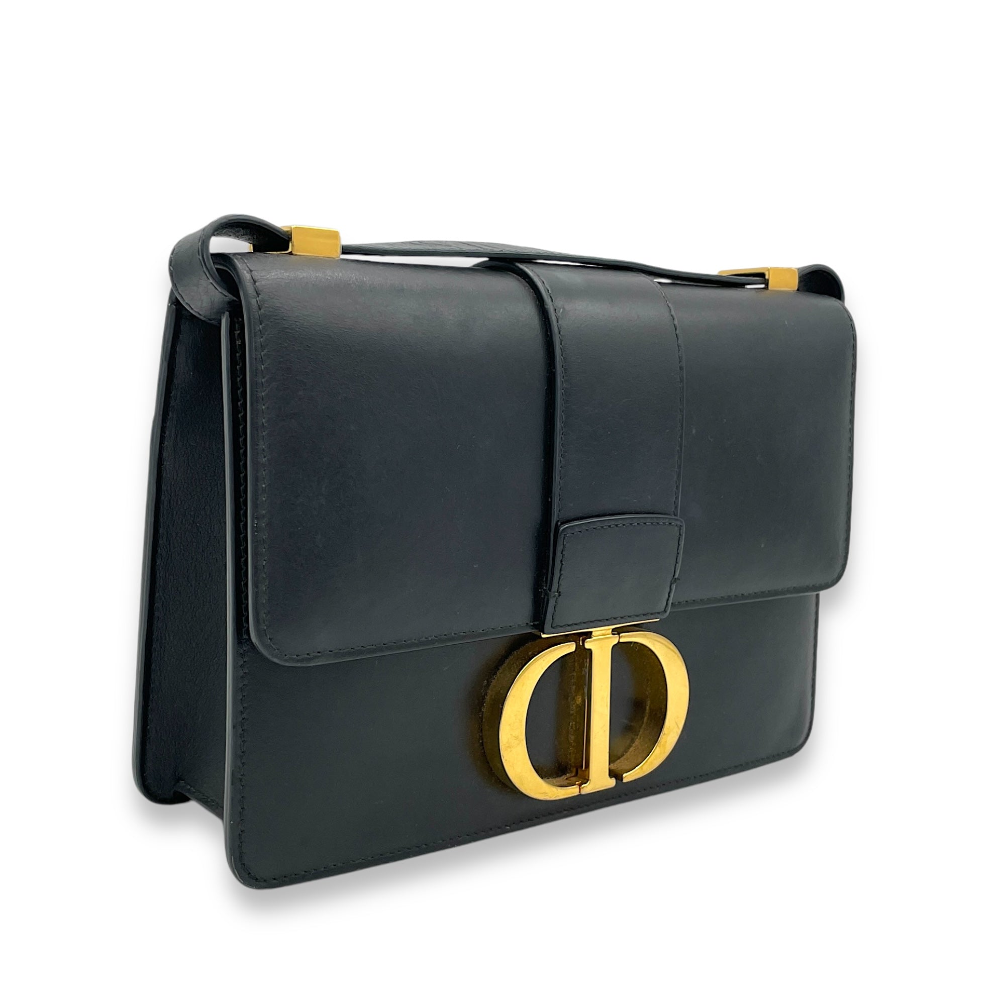 Montaigne Crossbody Bag Black in Calfskin, Gold hardware - Image 4