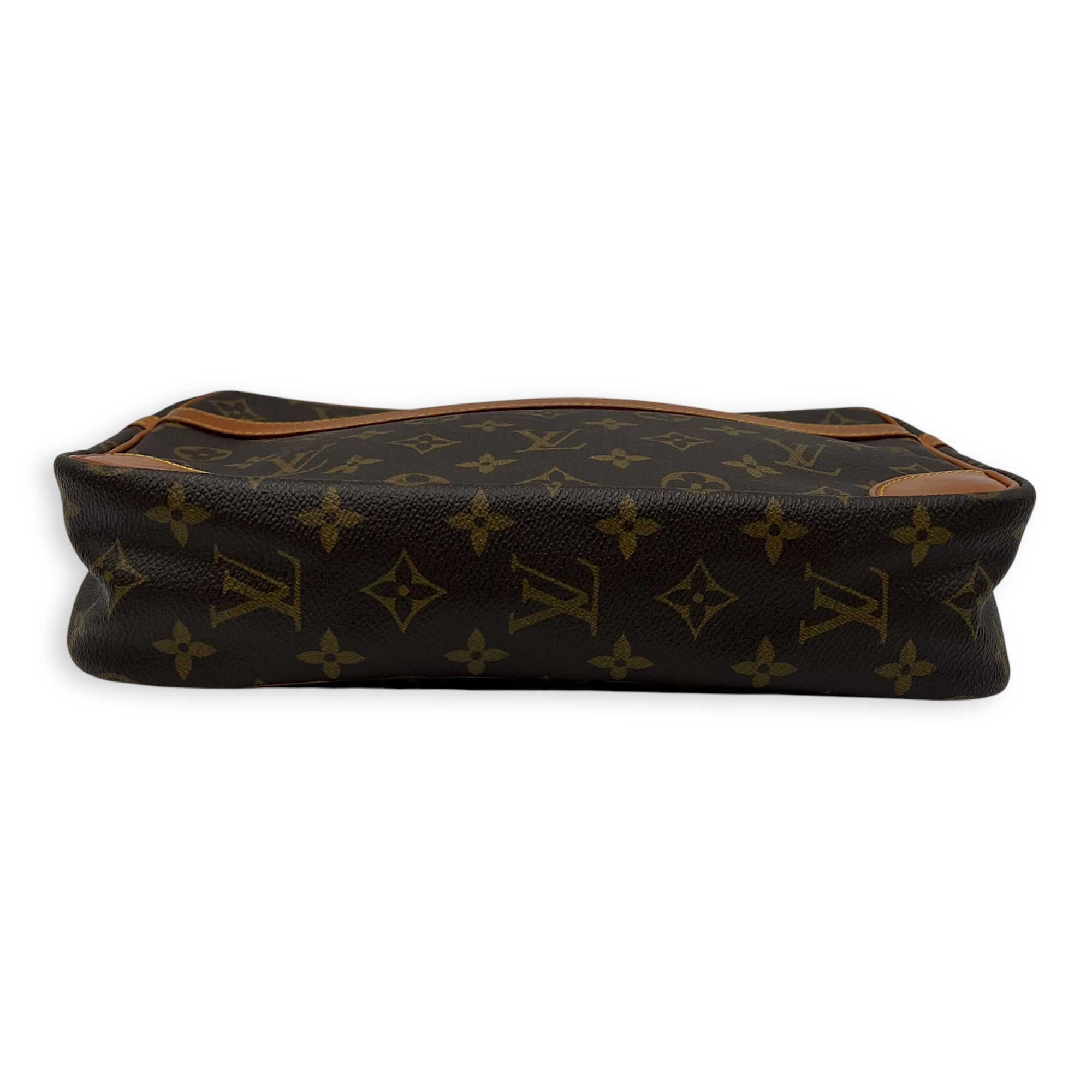Compiegne Brown Pouch in Monogram Coated Canvas, Gold hardware - Image 6