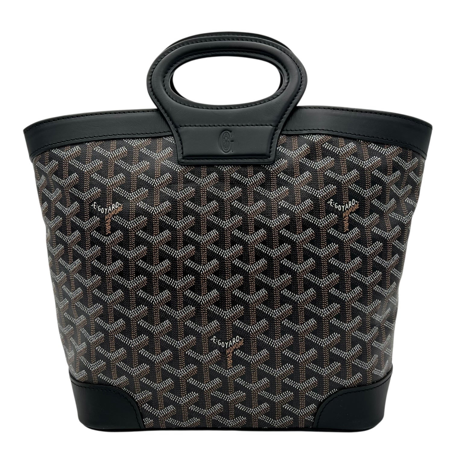 Beluga PM Black Top Handle Bag in Coated Canvas, Silver hardware