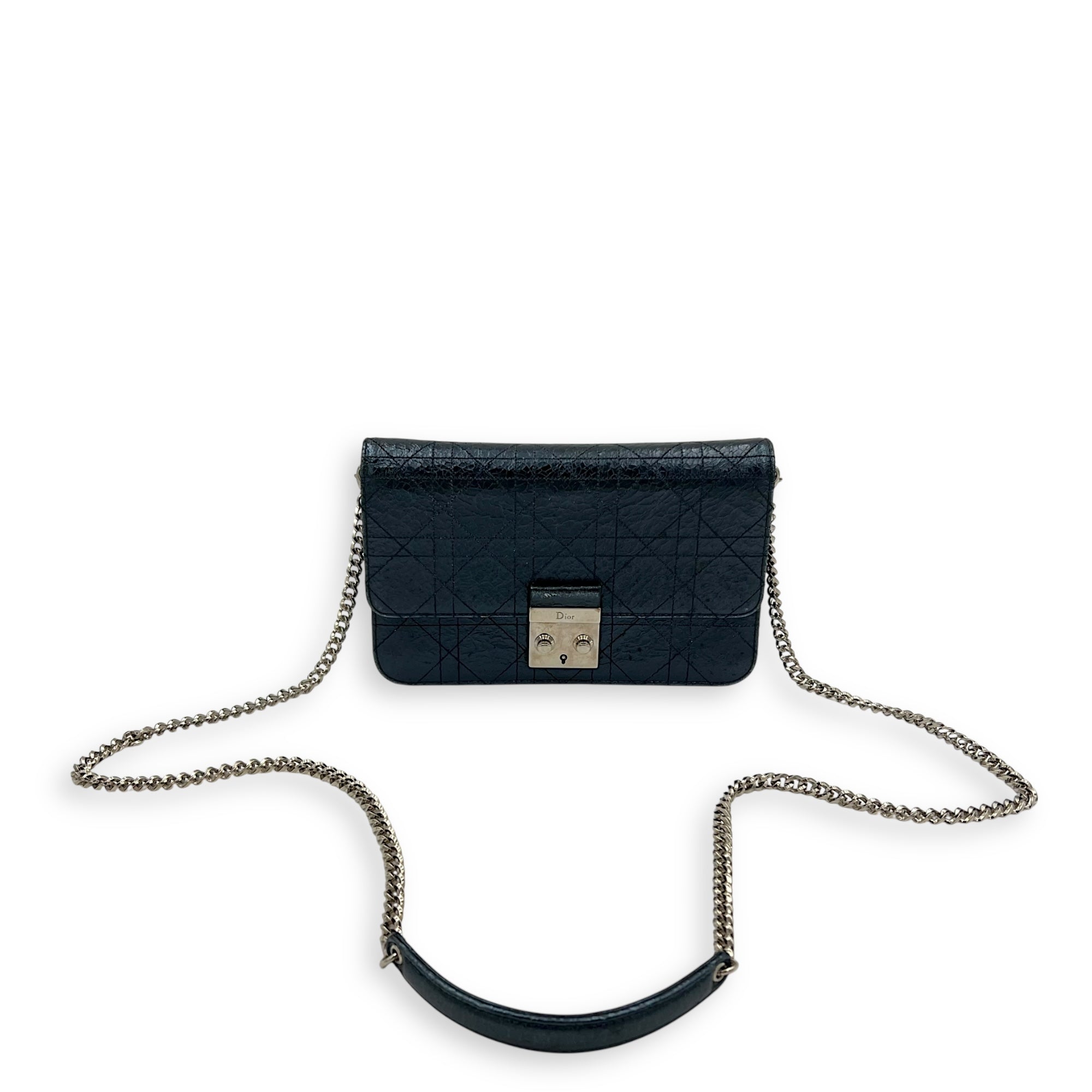 Miss Dior Wallet On Chain Multi-colour in Calfskin, Silver hardware - Image 19