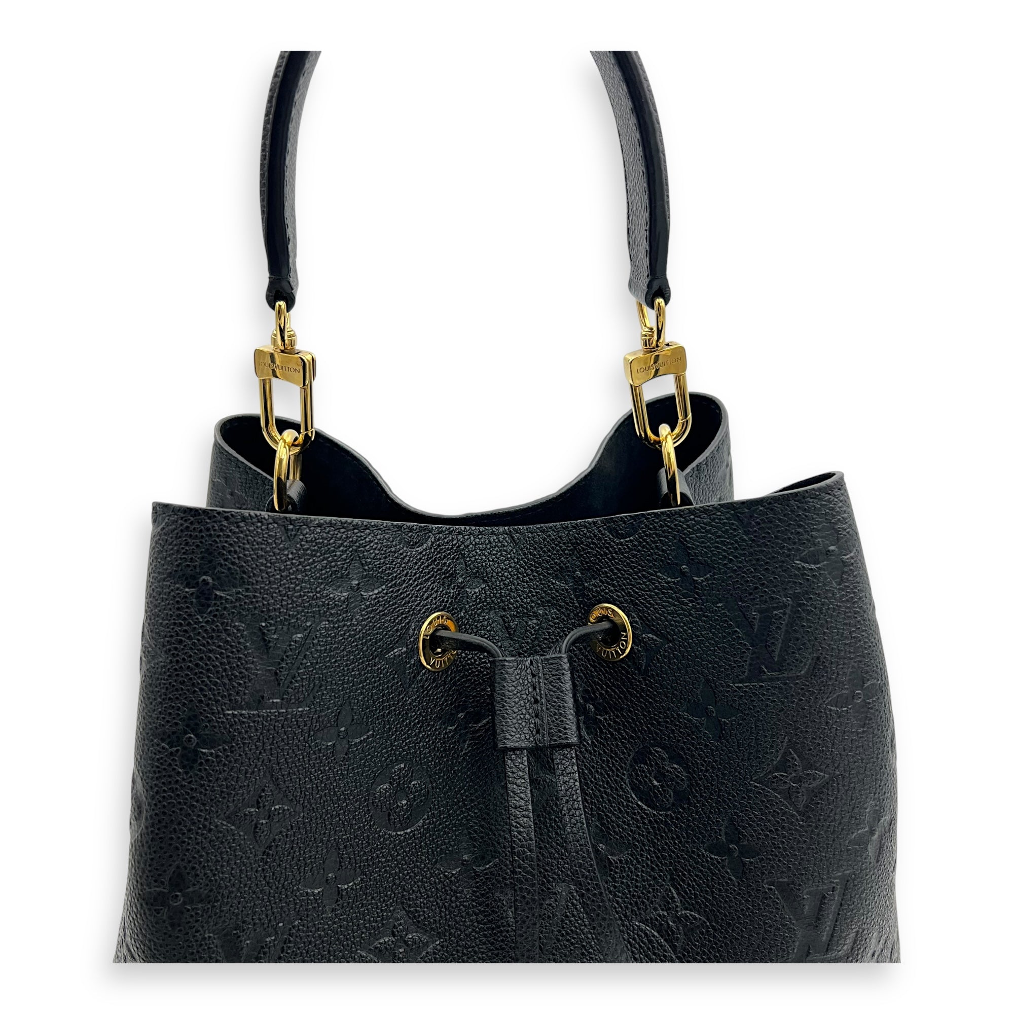 NeoNoe MM Black Bucket Bag in Monogram Empreinte Leather, Gold hardware - Image 8