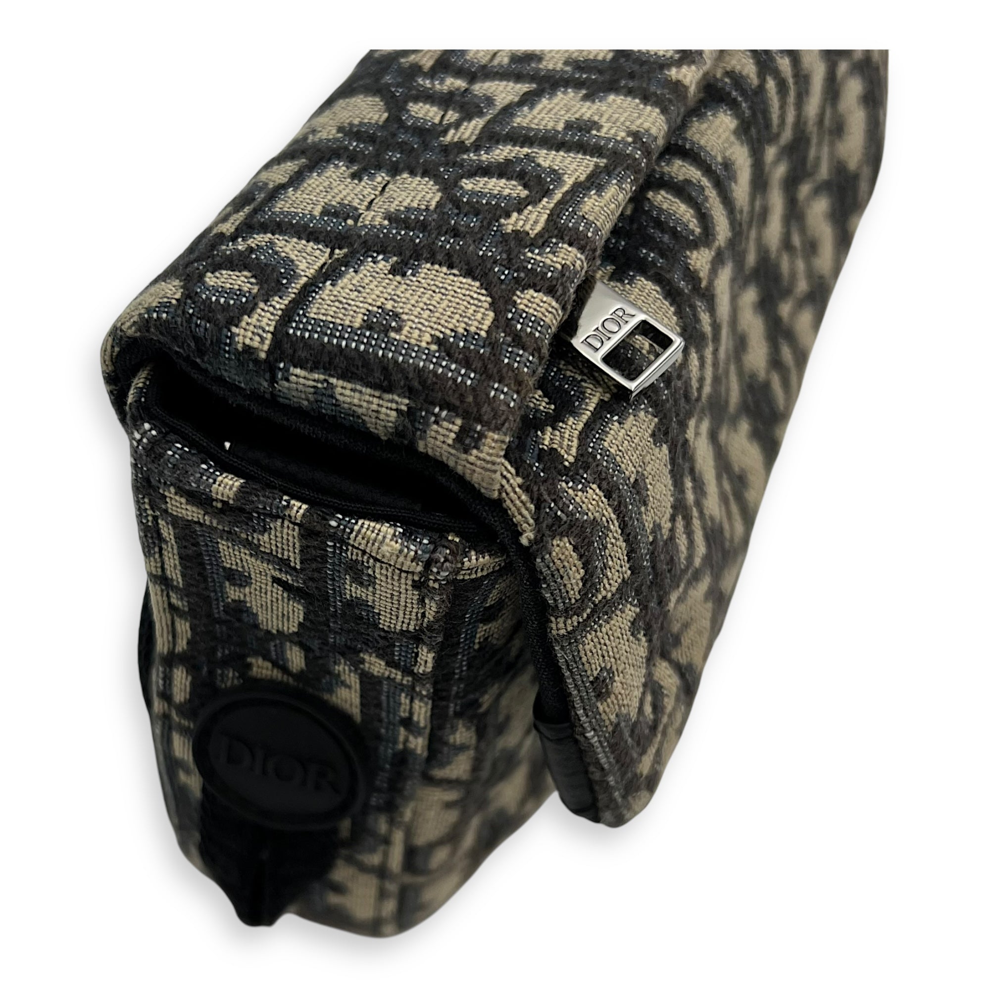 Oblique Blue Crossbody Bag in Jacquard, Silver hardware - Image 14