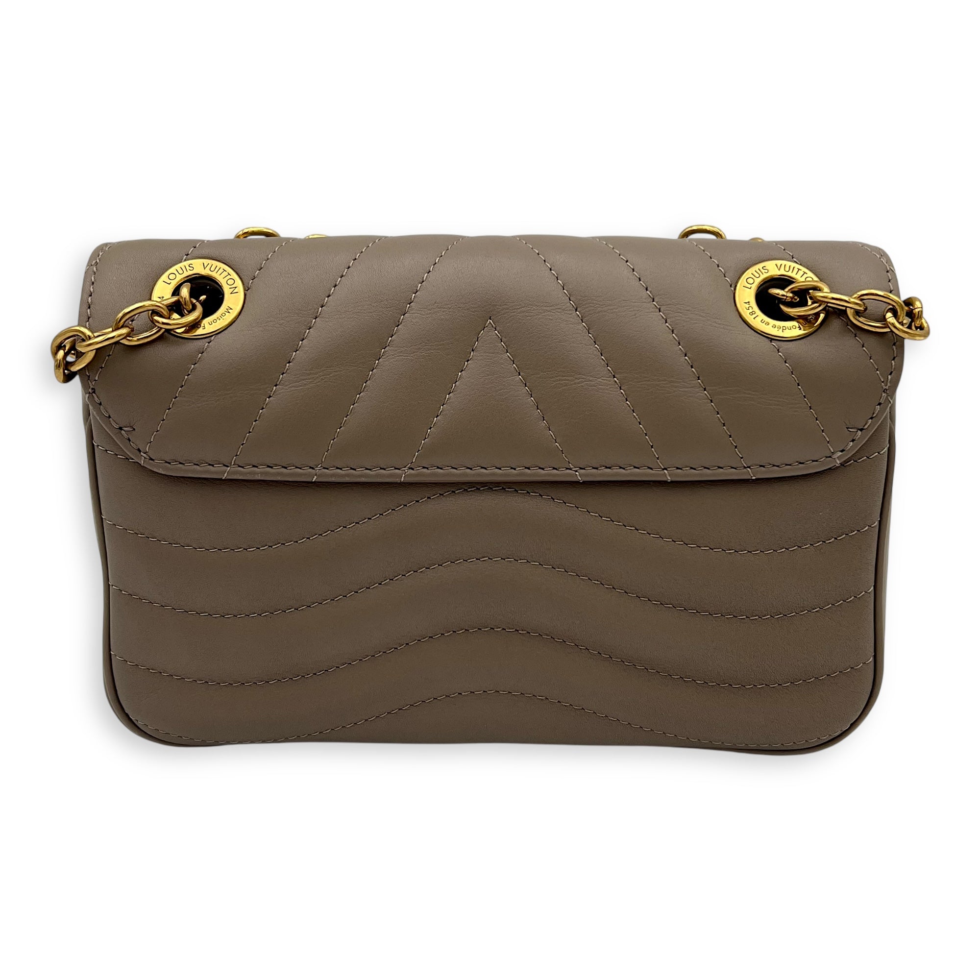 New Wave PM Crossbody bag in Calfskin, Gold Hardware - Image 3