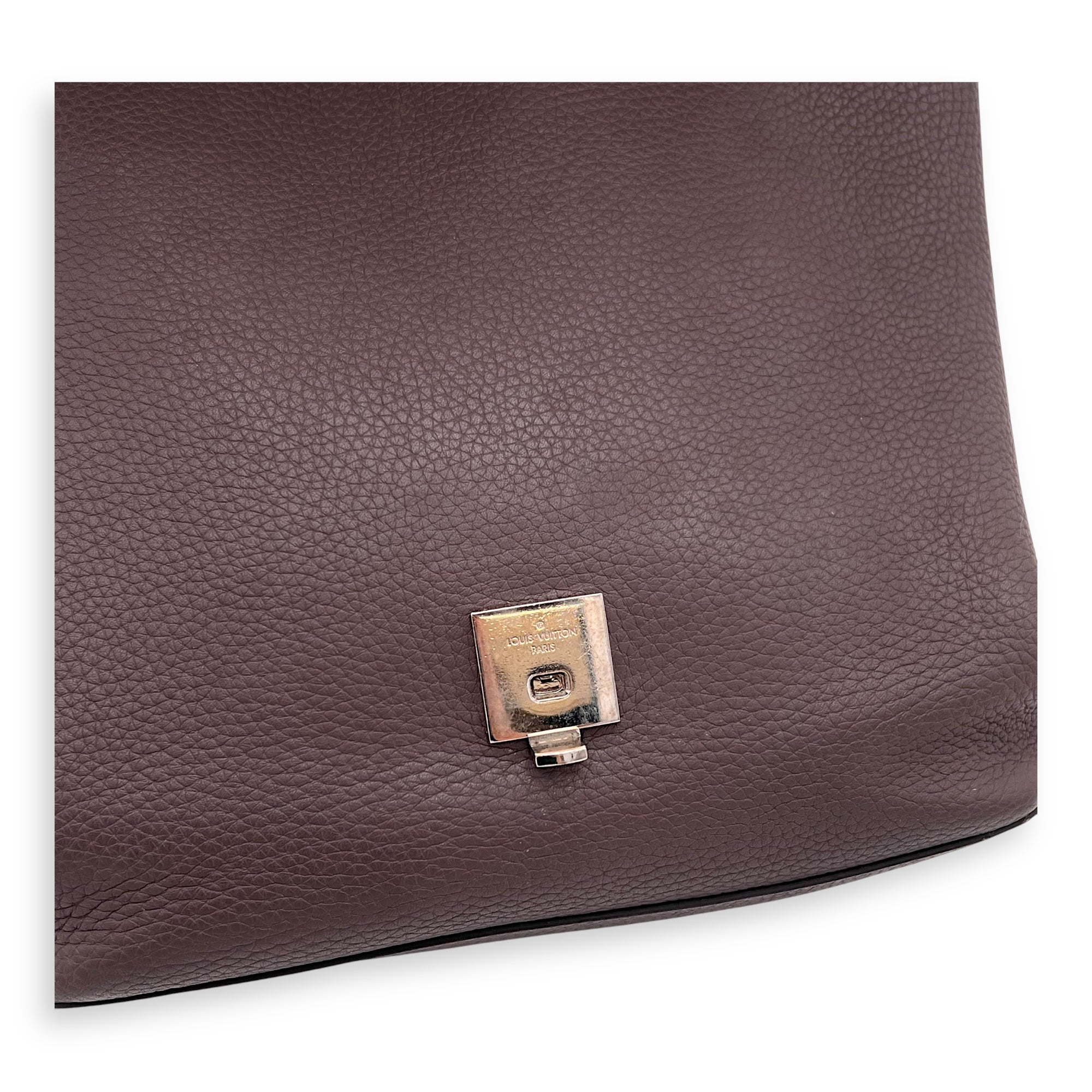 Volta Top Handle Bag Brown in Taurillon Leather, Silver hardware - Image 8