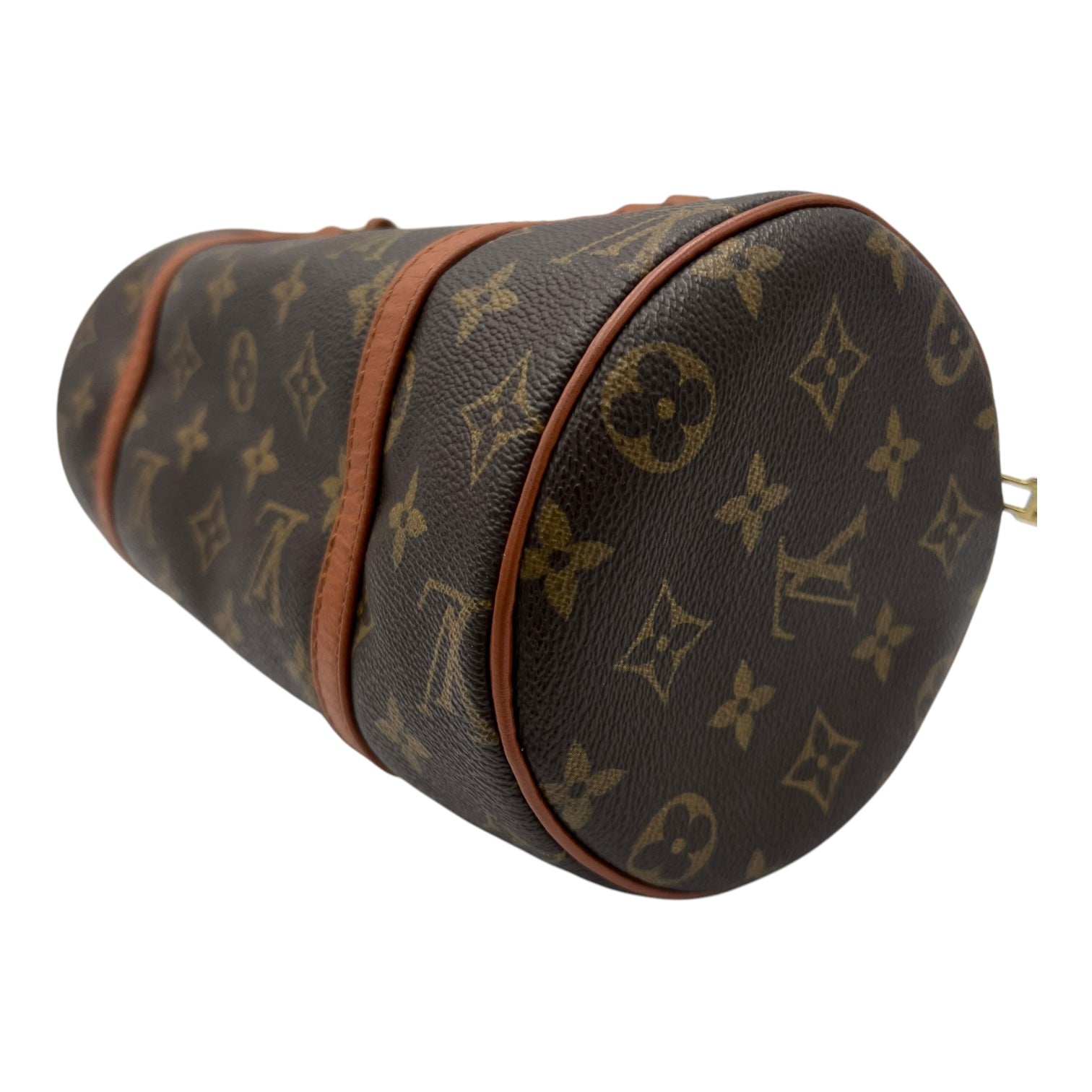 Papillon Top Handle Bag 26 Brown in Monogram Coated Canvas, Gold hardware - Image 12