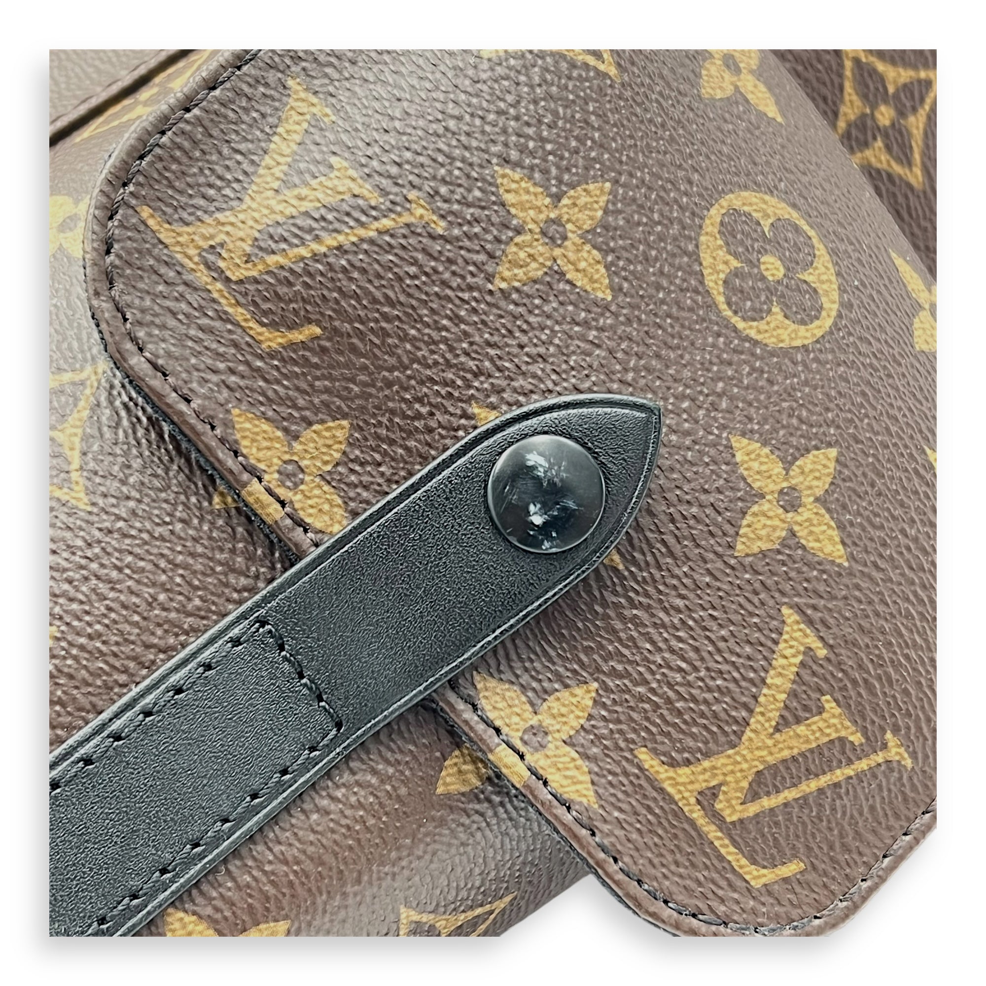 Christopher Backpack Brown in Monogram Coated Canvas, Silver hardware - Image 15