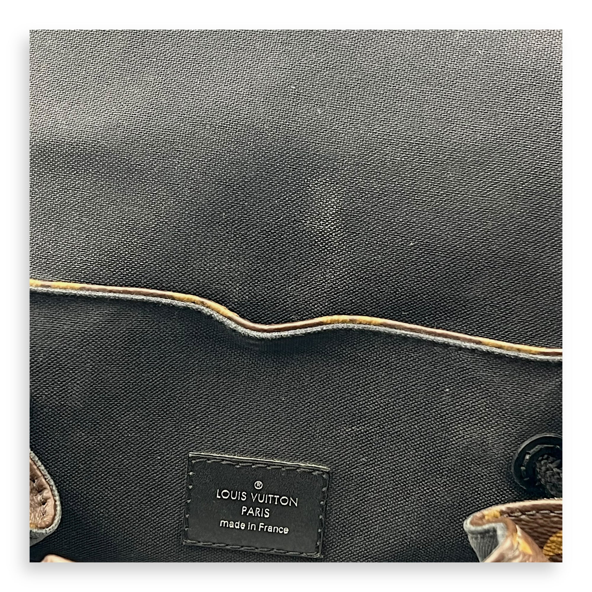 Christopher Backpack Brown in Monogram Coated Canvas, Silver hardware - Image 17