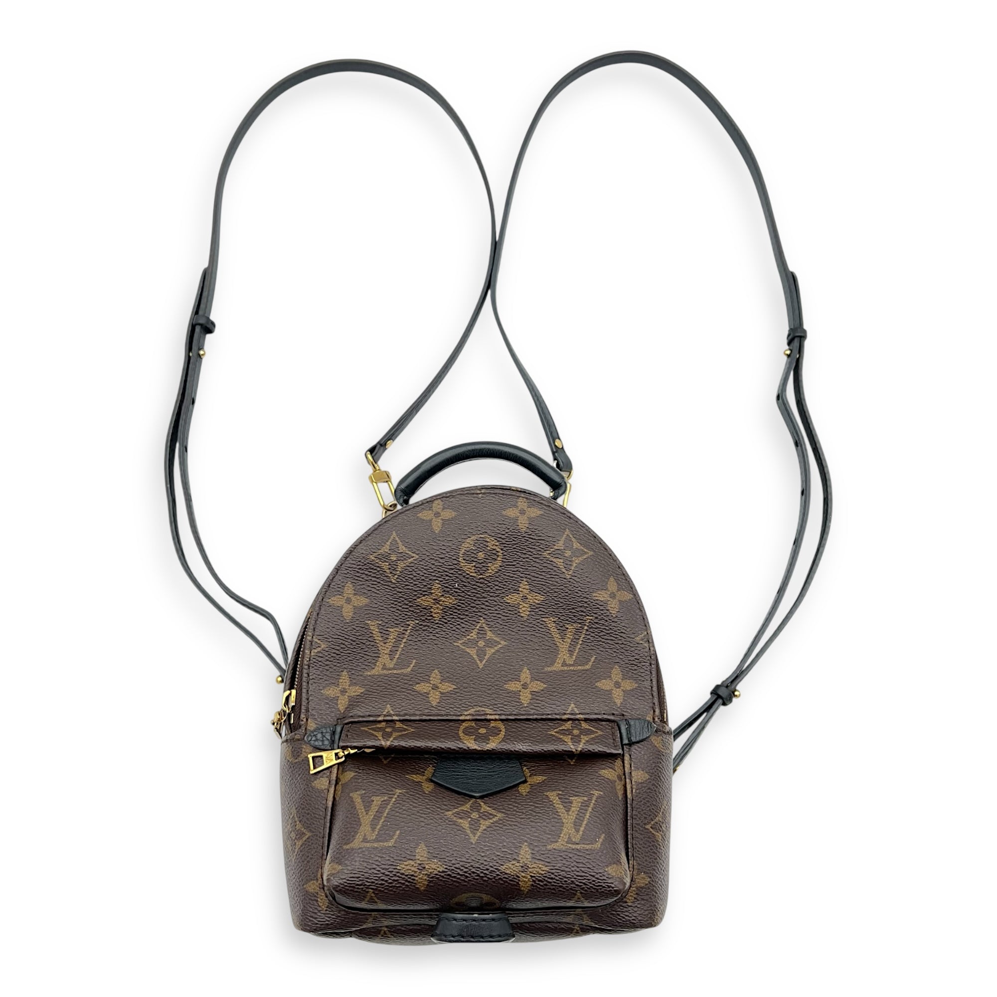 Palm Springs Crossbody Bag Mini Brown in Monogram Coated Canvas, Gold hardware - Image 16