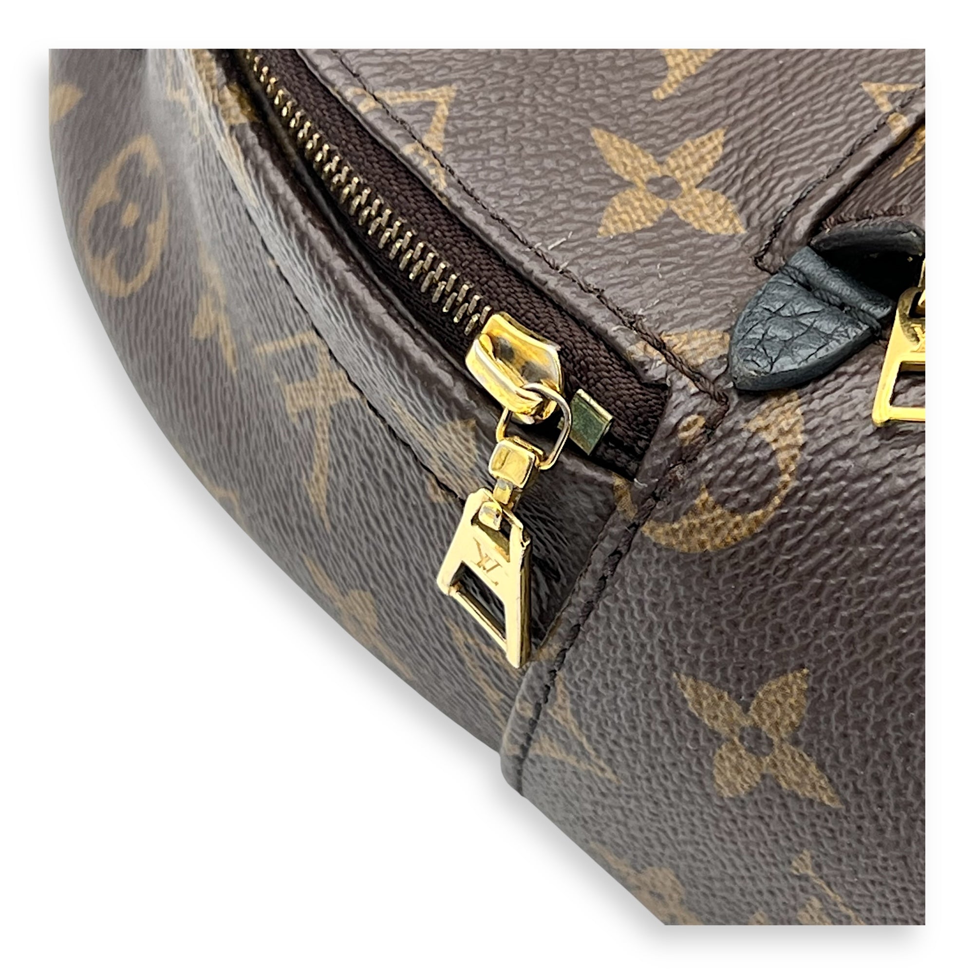 Palm Springs Crossbody Bag Mini Brown in Monogram Coated Canvas, Gold hardware - Image 10